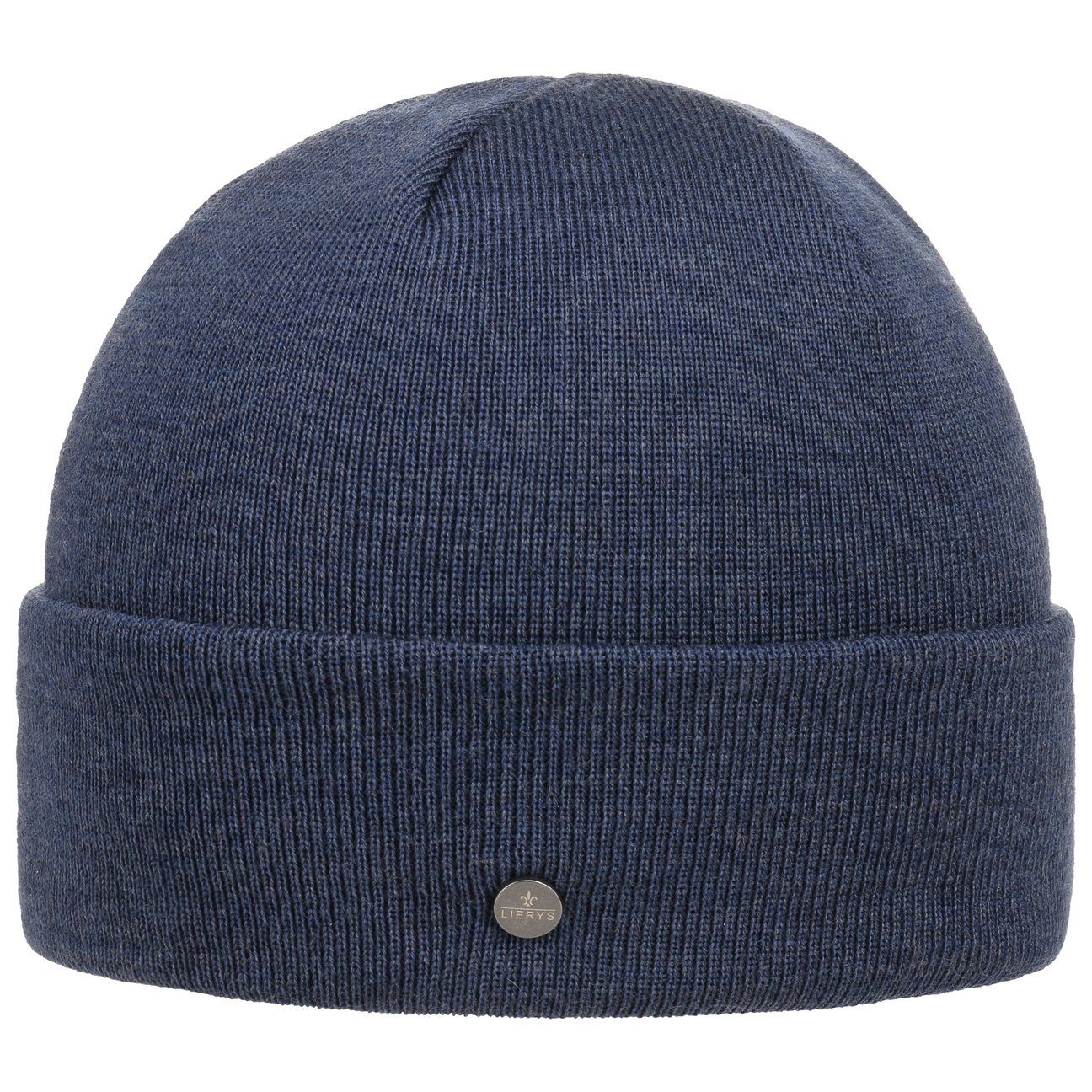 Lierys Beanie (1-St) Strickmütze mit Umschlag, Made in Germany denim