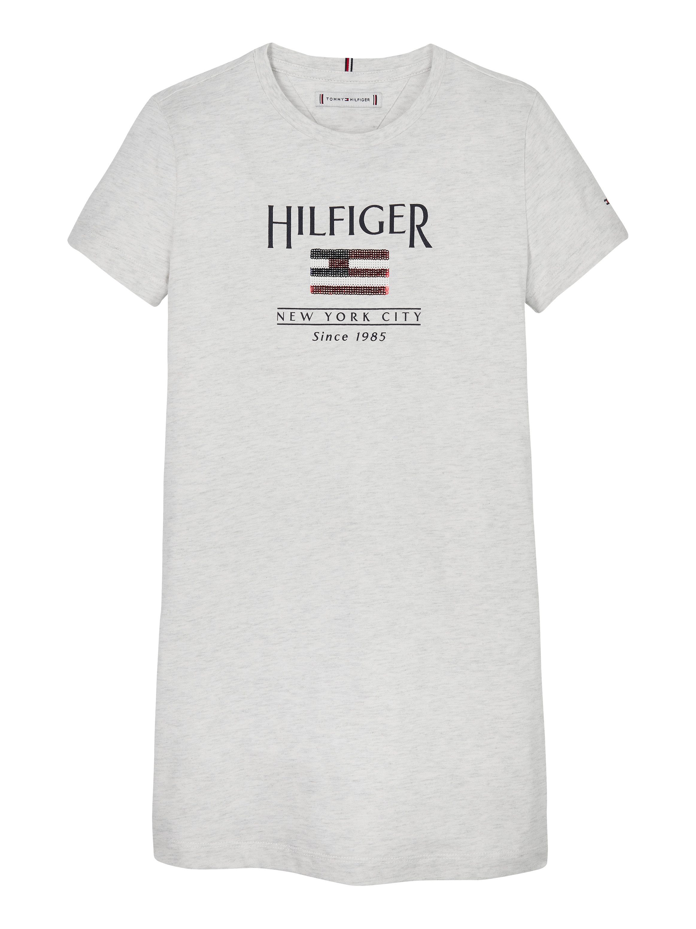 Shirtkleid HILFIGER SEQUINS FLAG TEE DRESS