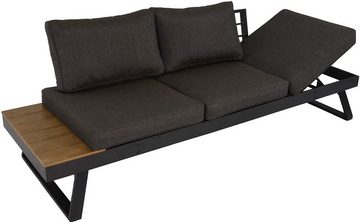 Lesli Living Gartenbank Loungebank Liege Gartenliege Arezzo mit Tisch Bank 228x78x67cm