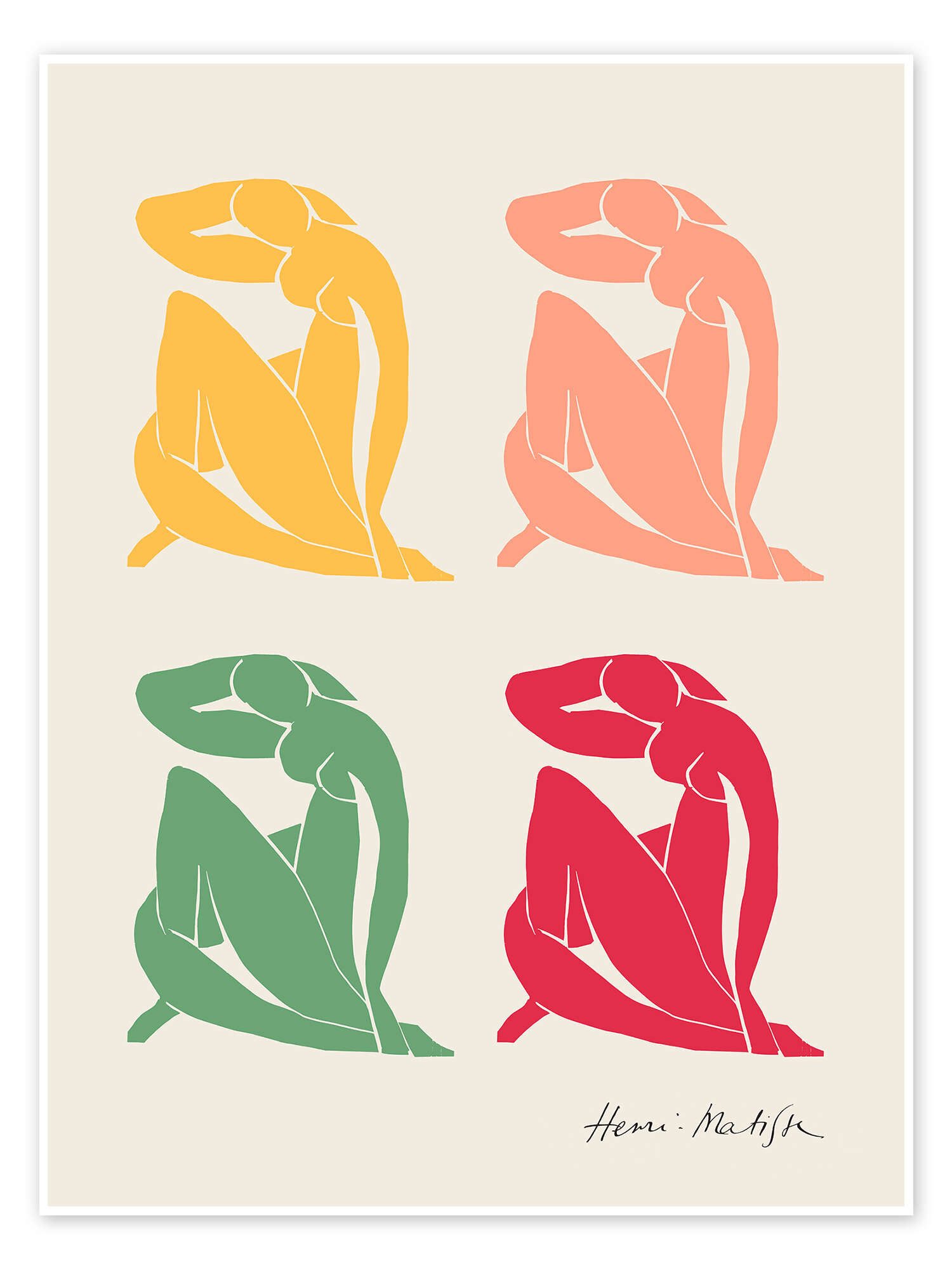 Posterlounge Wandbild Soft Nude Composition, Henri Matisse, erhältlich als Poster, Leinwandbild, Wandsticker oder Acrylglasbild