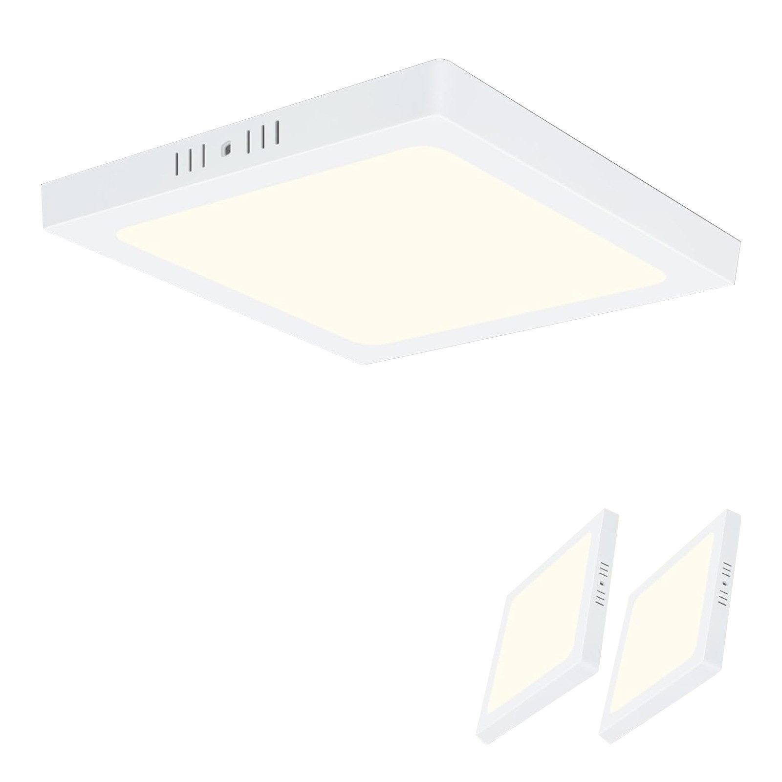 ZMH LED Deckenleuchte Whonzimmer Quradratisch/Rund Weiß Ø22.5CM Flurlampe M günstig online kaufen