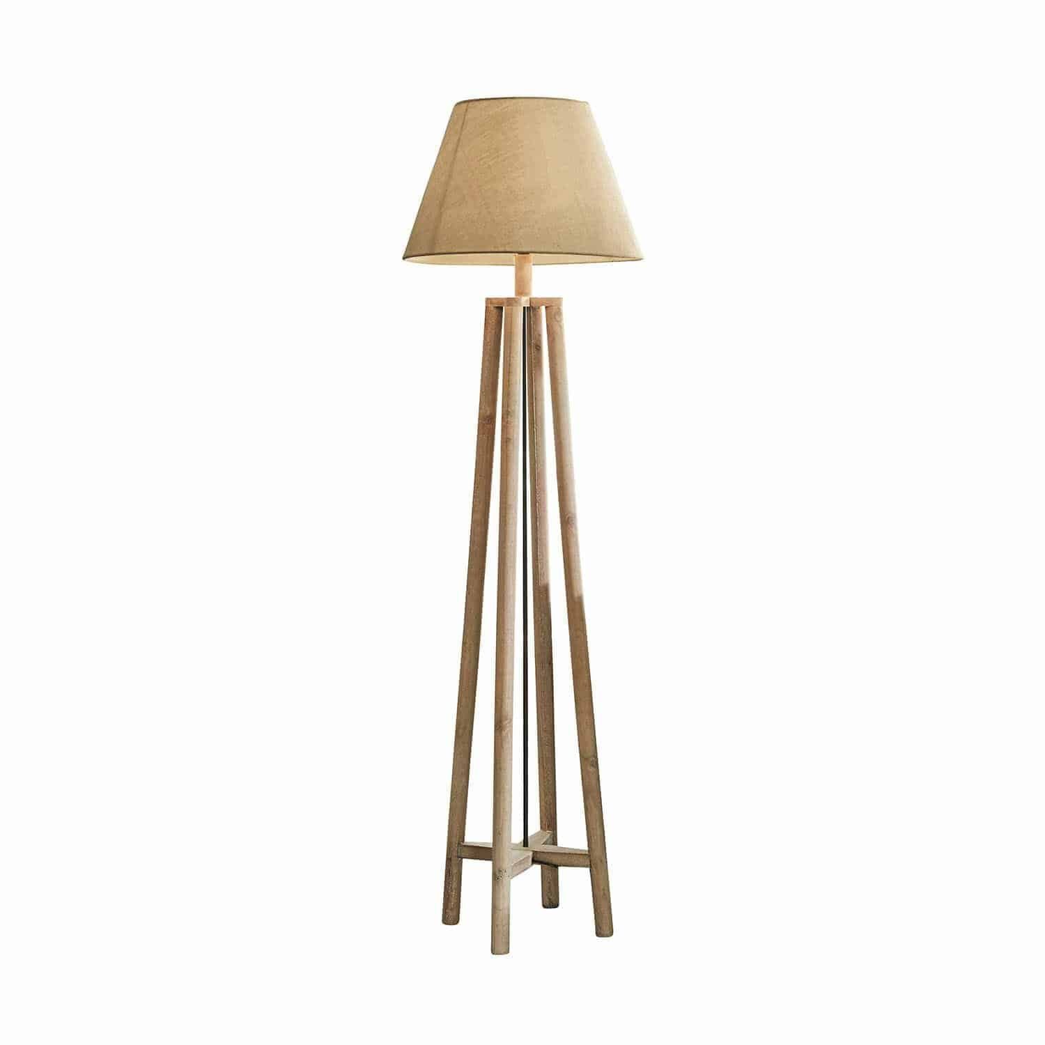 Mirabeau Stehlampe Stehlampe Edgewood braun/leinen