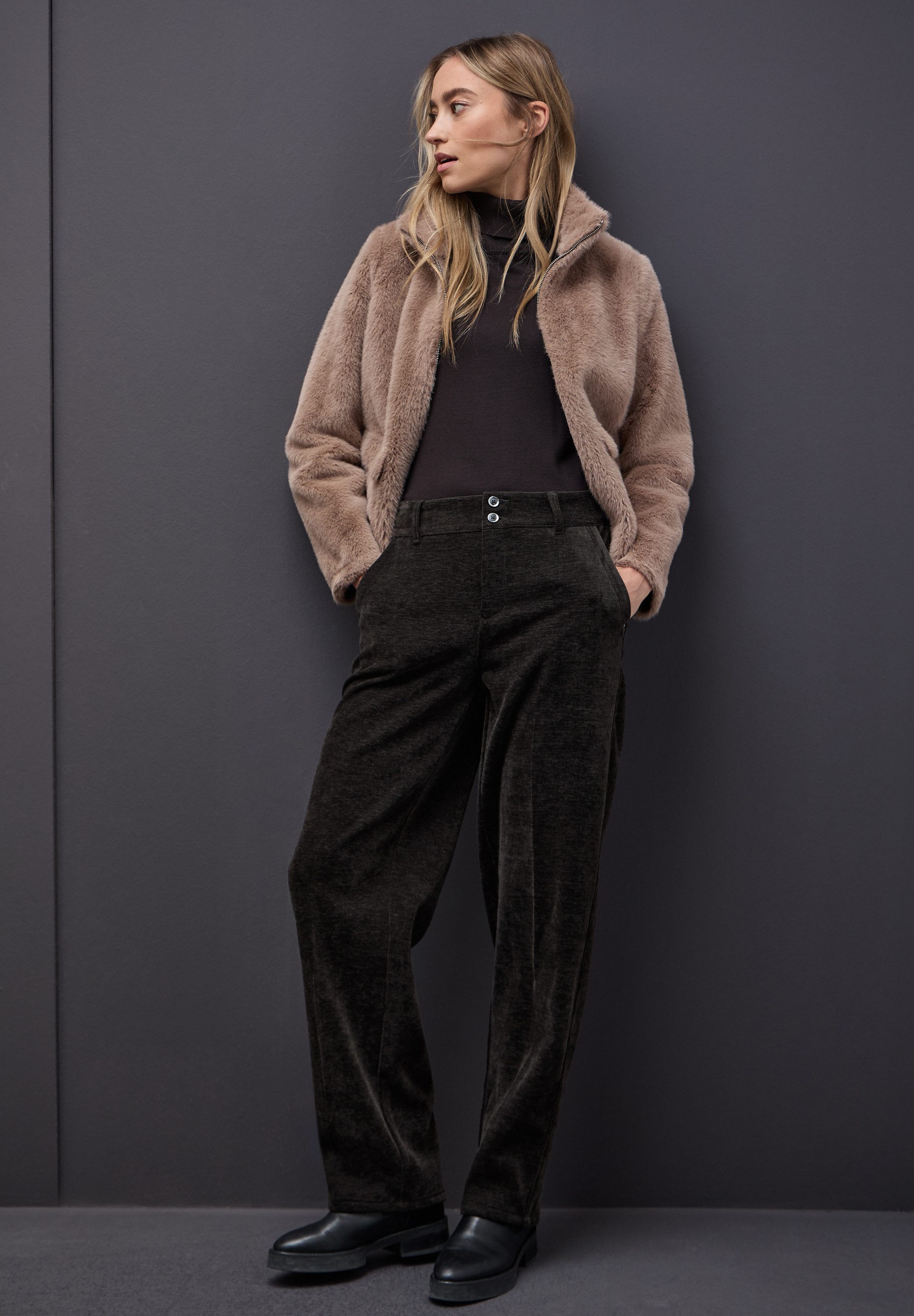 STREET ONE Cordhose High Waist