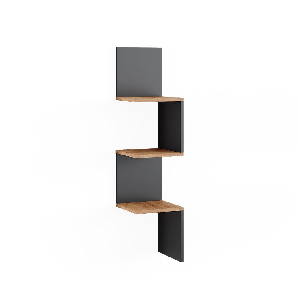 Vicco Eckregal Paolo, Anthrazit/Goldkraft Eiche, 28 x 116.4 cm günstig online kaufen