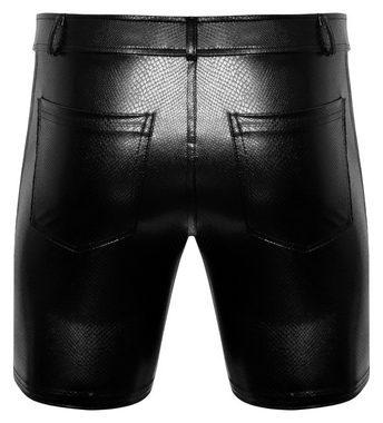 Noir Handmade Men Boxershorts Wetlook Herren Shorts Schlangenhaut-Optik - schwarz