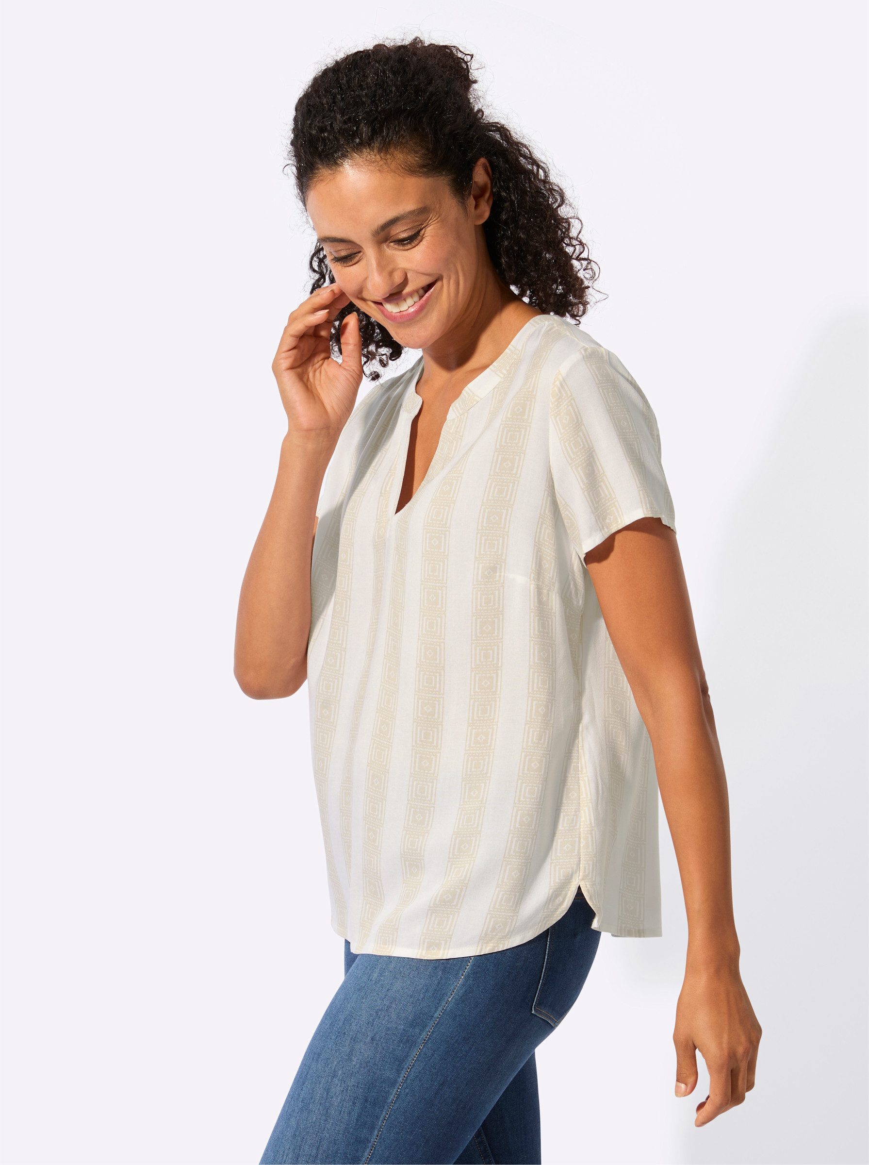 Witt Klassische Bluse Kurzarm-Bluse Kurzarm