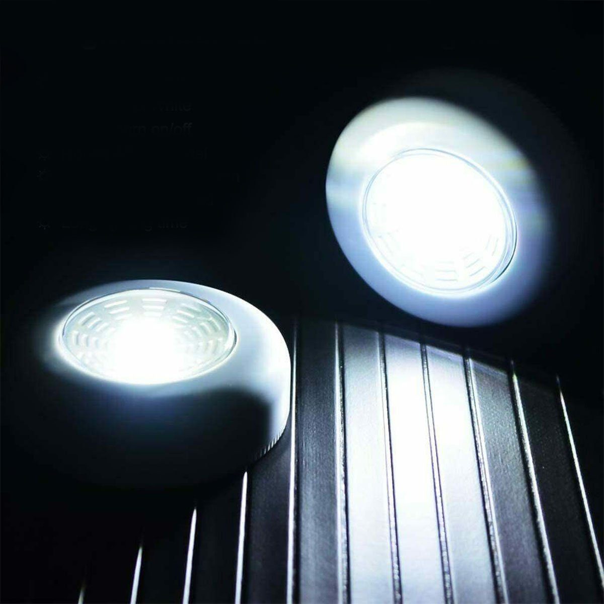 LETGOSPT LED Unterbauleuchte ‎Kaltweiß 4x LED Touch Nachtlicht LED Lampe