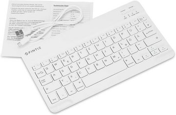 Fintie Ultradünn Bluetooth Tastatur, deutsche Layout QWERTZ für iPad/iPhone Tablet-Tastatur (iPad 10.2/9.7, Air 5/4/3/2/1, iPad Pro 12.9/11/10.5/9.7, iPad 4/3/2/1)