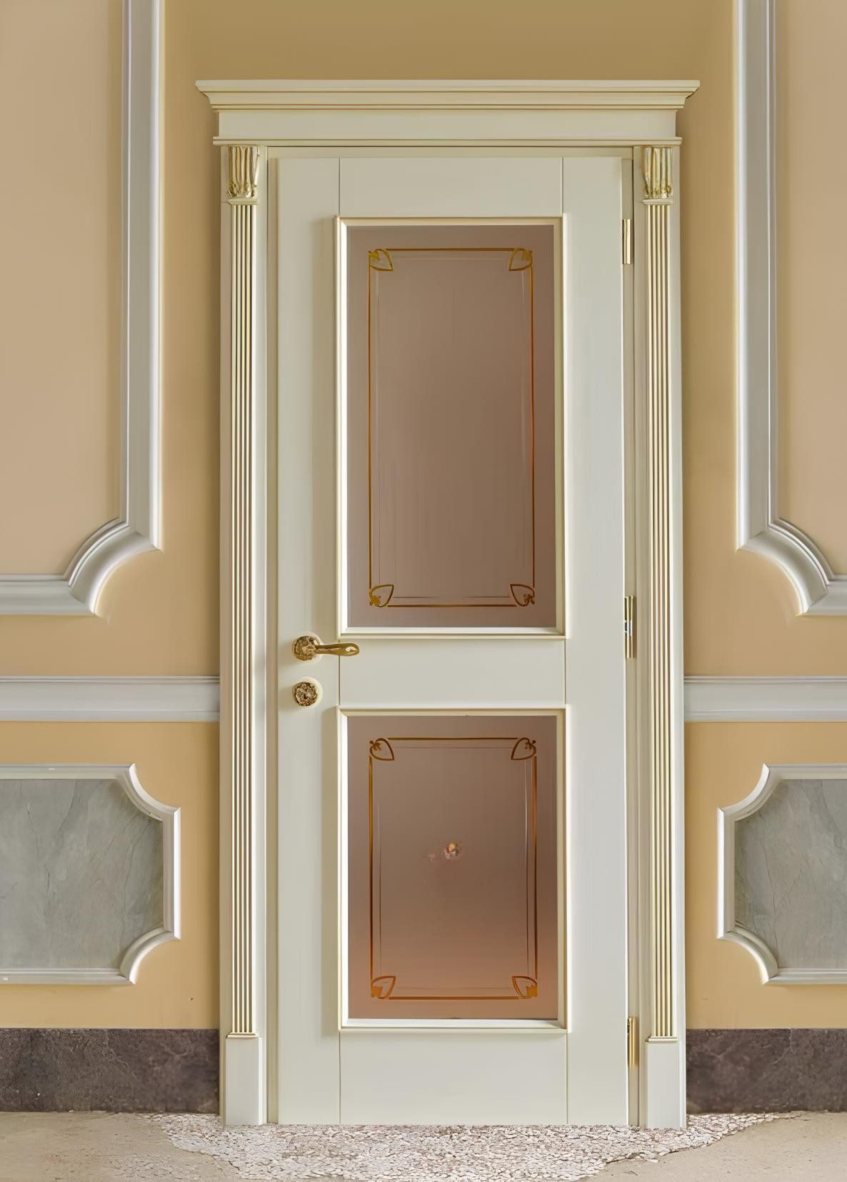 JVmoebel Zimmertür Barock Внутренние двери mit Zarge - Maßanfertigung aus Holz, Made in Europa