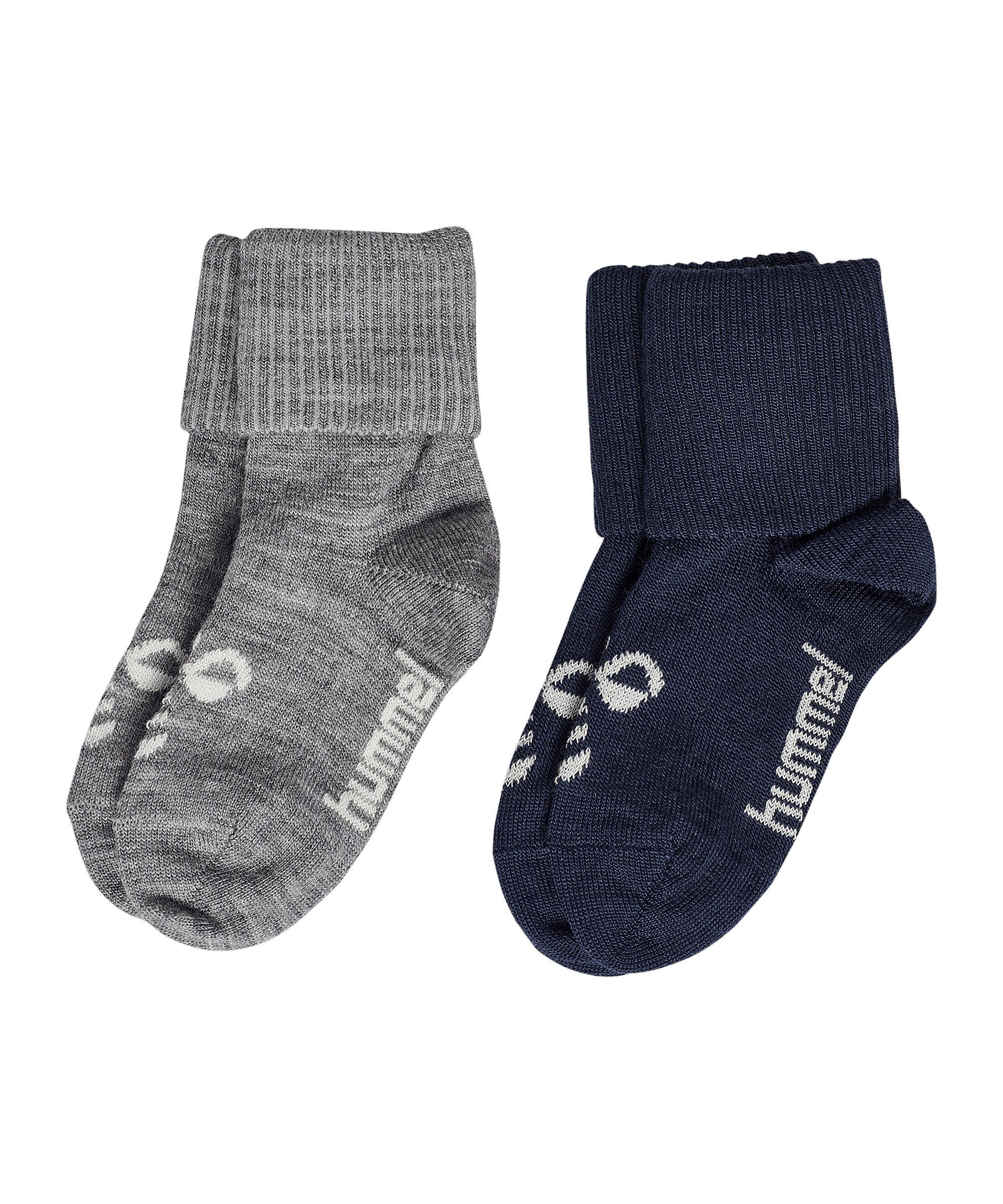 hummel Freizeitsocken Hummel Mini Wool 2-Pack Socken Kids Freizeitsocken Baumwolle