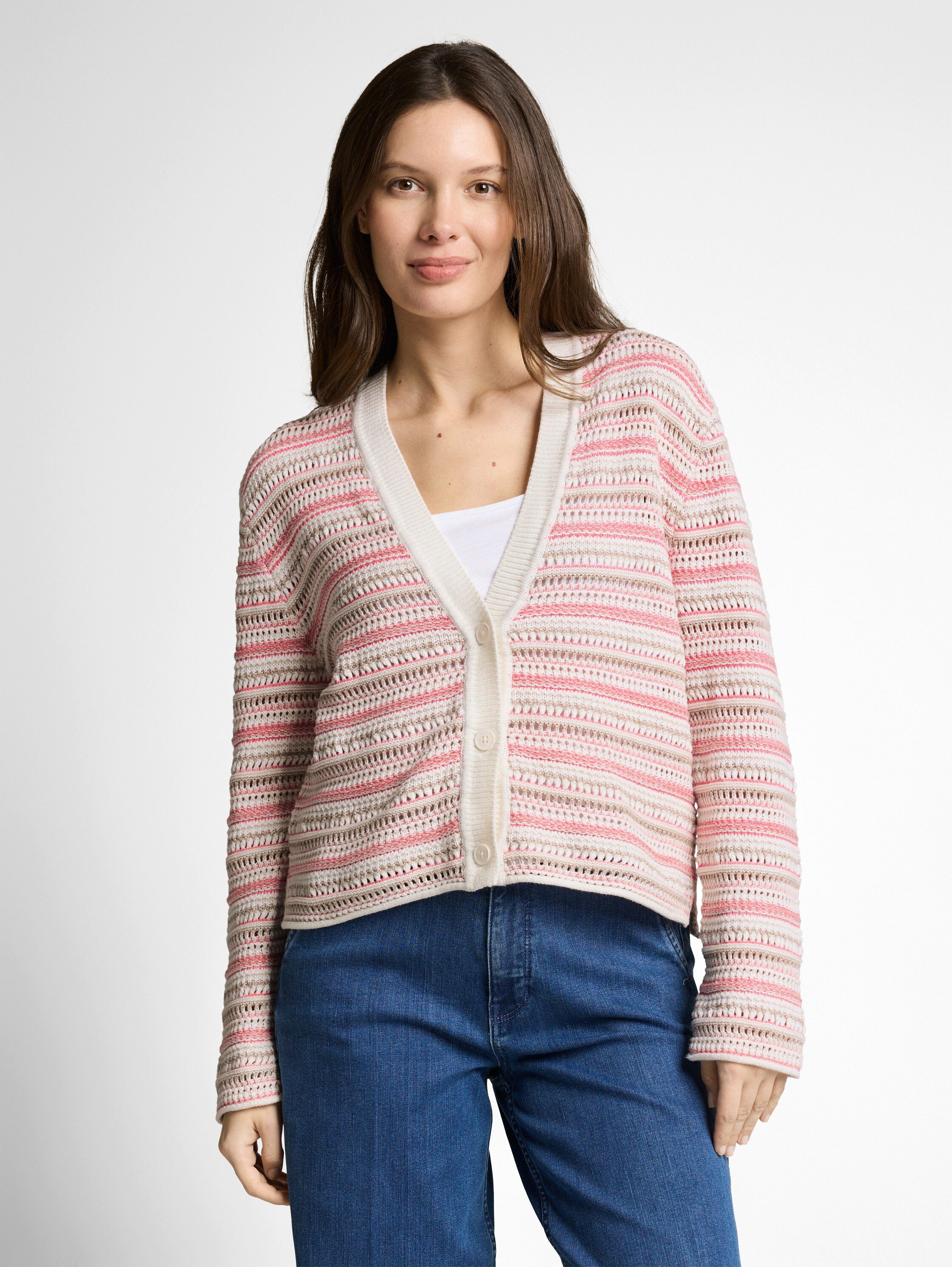 TOM TAILOR Cardigan mit Streifen Muster
