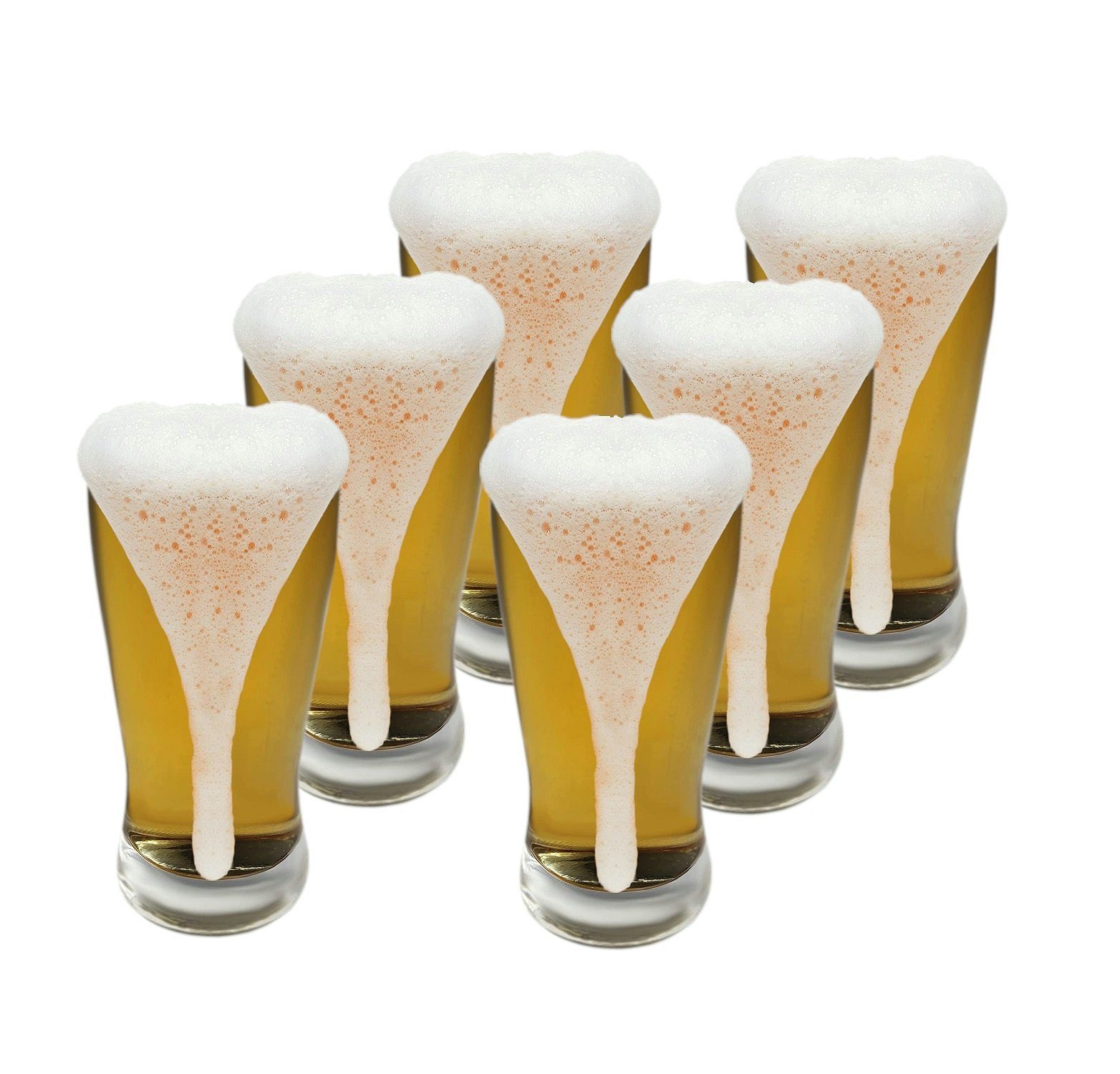 Provance Bierglas 6 x Bierglas Glas 300 ml Ø 6,5 x 15 cm Höhe
