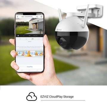 EZVIZ EZVIZ C8C Outdoor Kamera 2er Set Überwachungskamera Smart Home Kamera Überwachungskamera (Außenbereich, 2er Set, 360°-Abdeckung,Nachtsicht in Farbe,KI-basierte Personenerkennung)