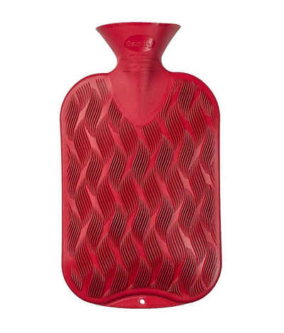 Fashy Wärmflasche Fashy - Wärmflasche Halblamelle Karo Rot Kunststoff (6437)