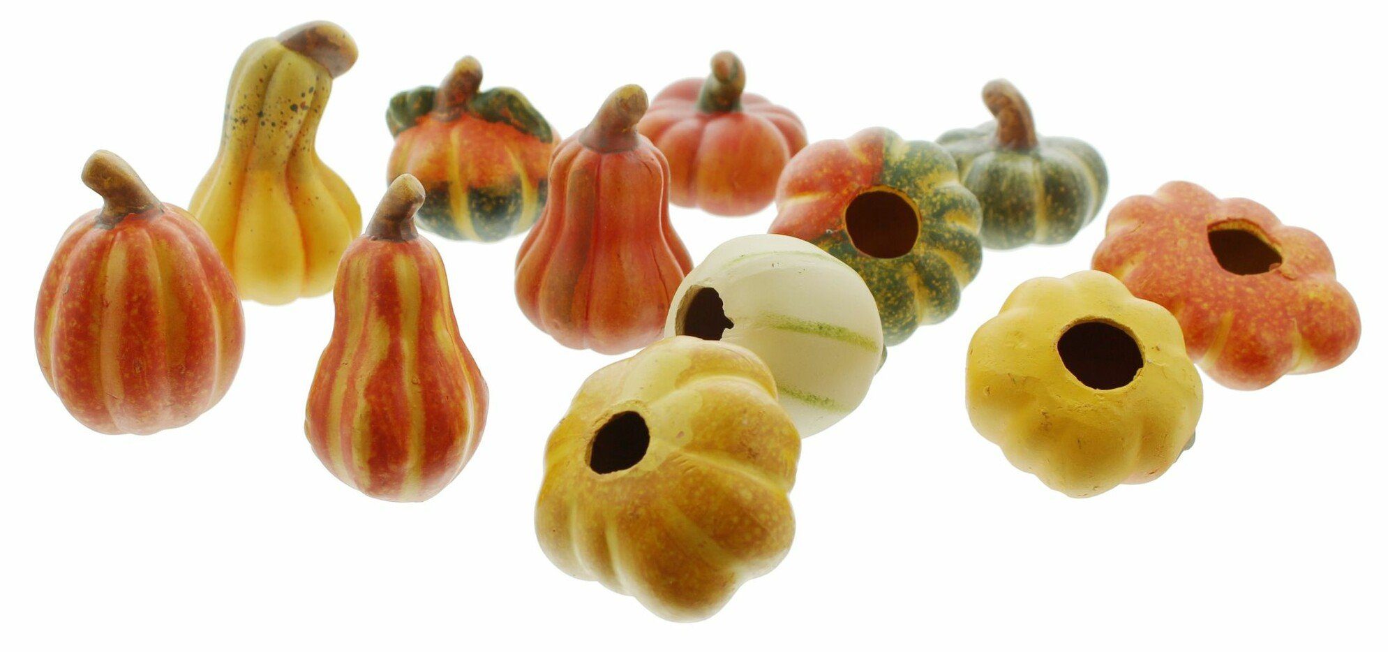 Home-trends24.de Dekofigur Kürbis Deko Figur Herbst Terracotta Figuren Halloween Pumpkin 12er (12 St) – Bild 4 von 4
