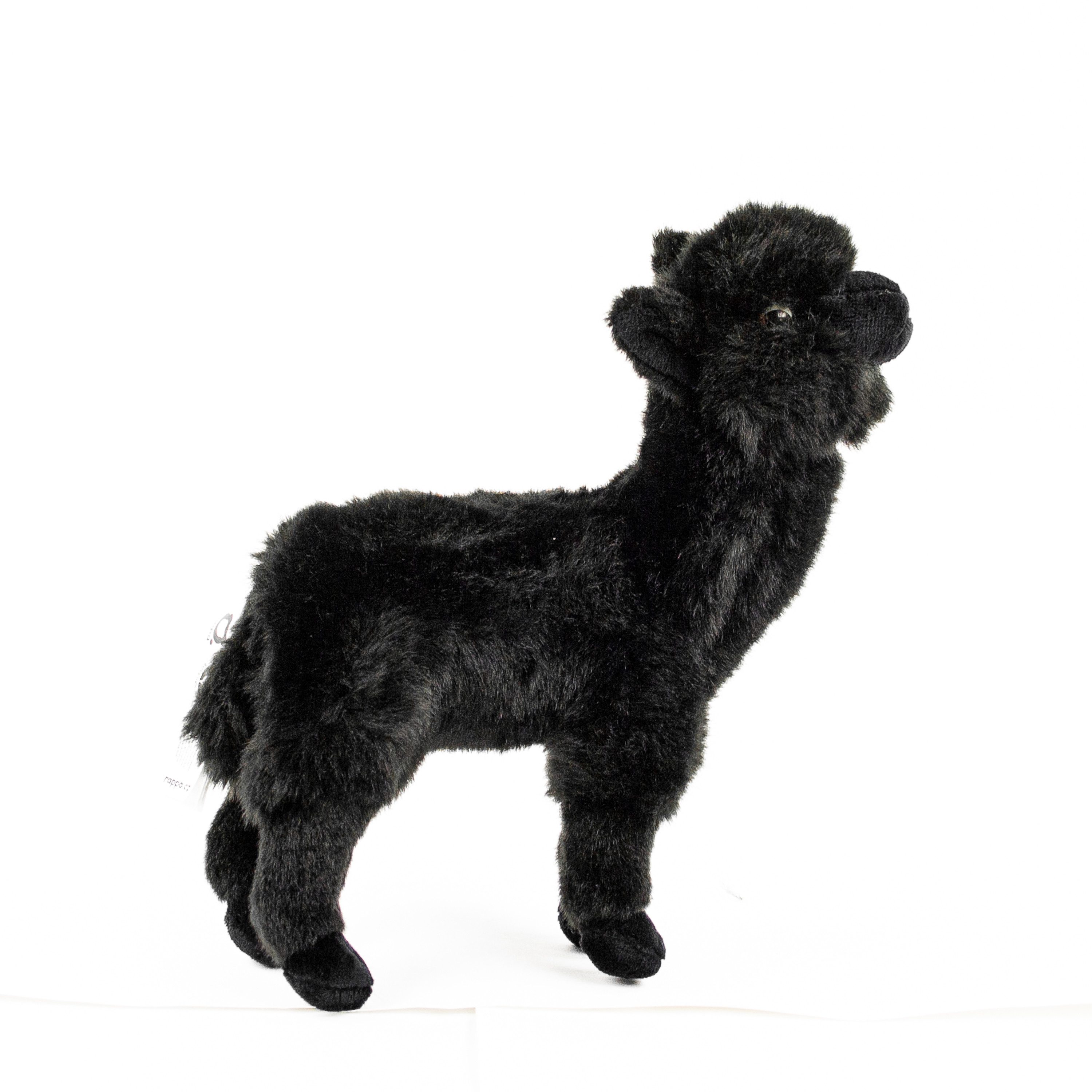 Teddys Rothenburg Kuscheltier Lama stehend schwarz 23 cm stehend Stofftier Plüschlama (Plüschtier, Stofflama)