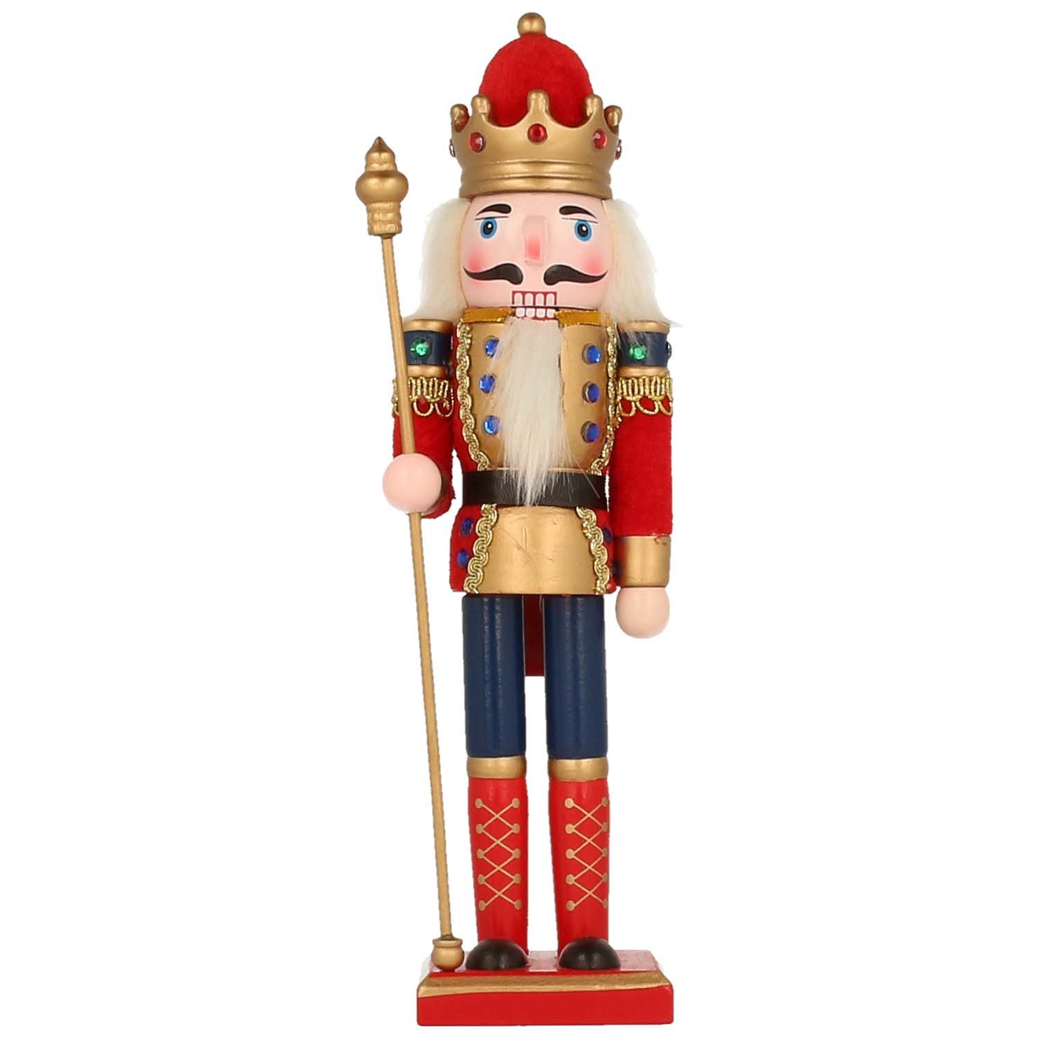 Mel-O-Design Nussknacker Wunderschöne Deko Nussknacker Figur Weihnachtsdeko, (H: ca. 31 cm), Weihnachtsfigur aus Holz