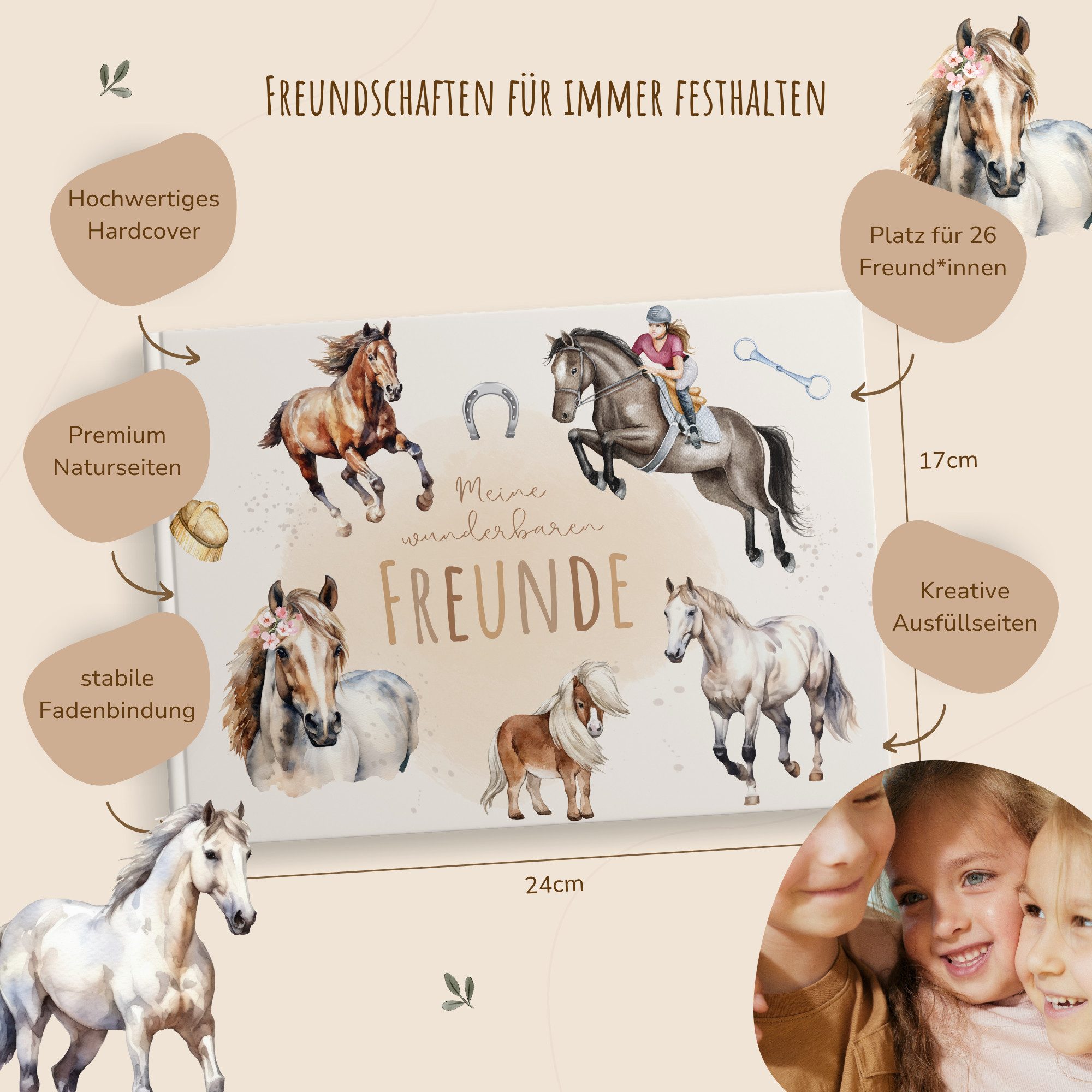 MeinBaby123® Tagebuch Freundebuch für Kinder, Freundschaftsalbum, Freundealbum Kindergarten und Schule, Freundschaftsbuch Hardcover – Bild 4 von 5