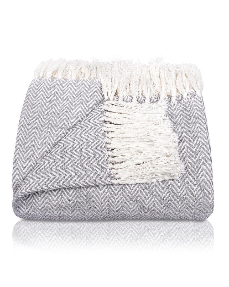 Gräfenstayn Tagesdecke Gräfenstayn Tagesdecke Baumwolle mit Fransen 150x200 günstig online kaufen