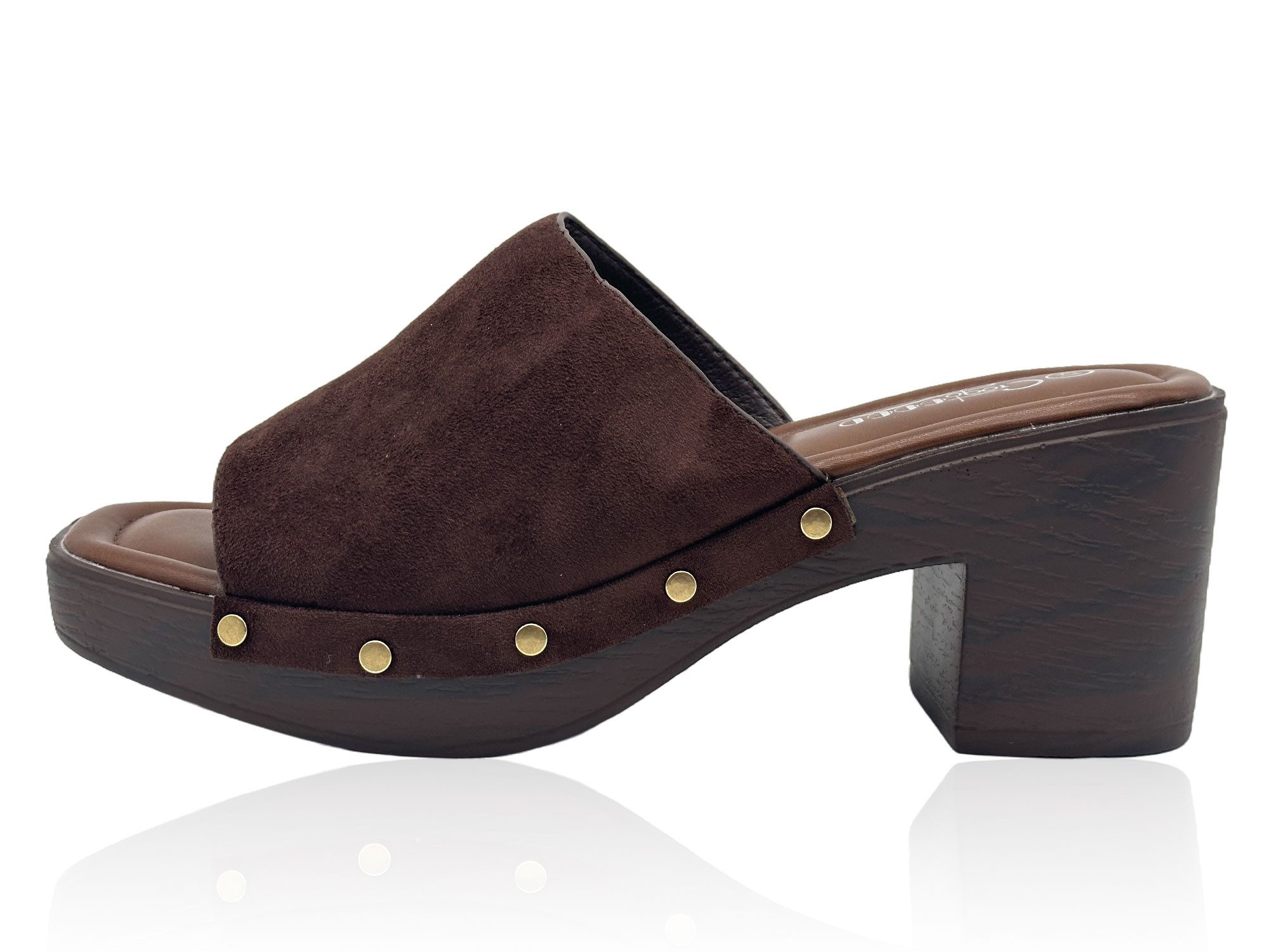 Damen Clogs – Bequeme Pantoletten mit Blockabsatz Pantolette