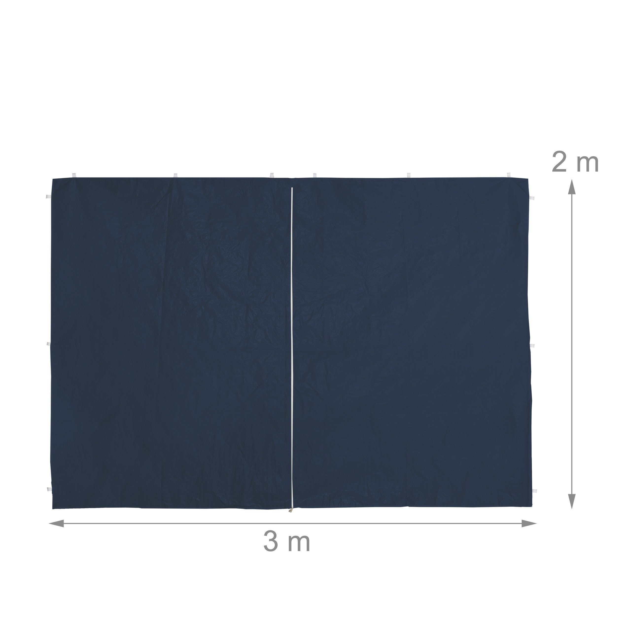 relaxdays Pavillon Blaue Pavillon Seitenwand 4er Set, mit 4 Seitenteilen – Bild 4 von 5