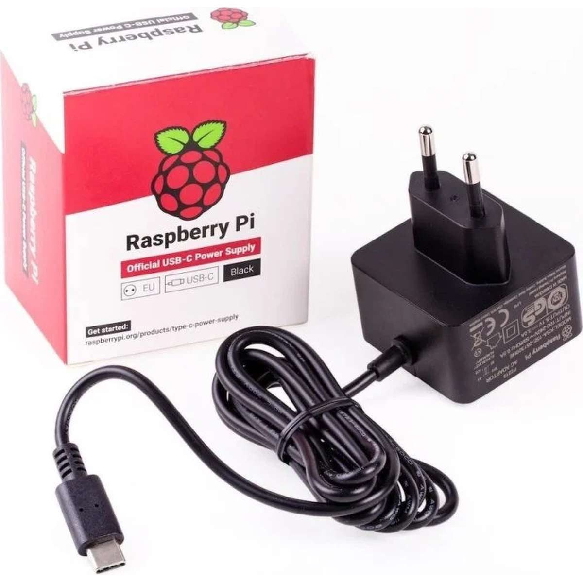 Raspberry Pi Raspberry Pi RPI4NT3AB Netzstecker-Adapter Typ C (Euro-Stecker) Typ C Computer-Adapter