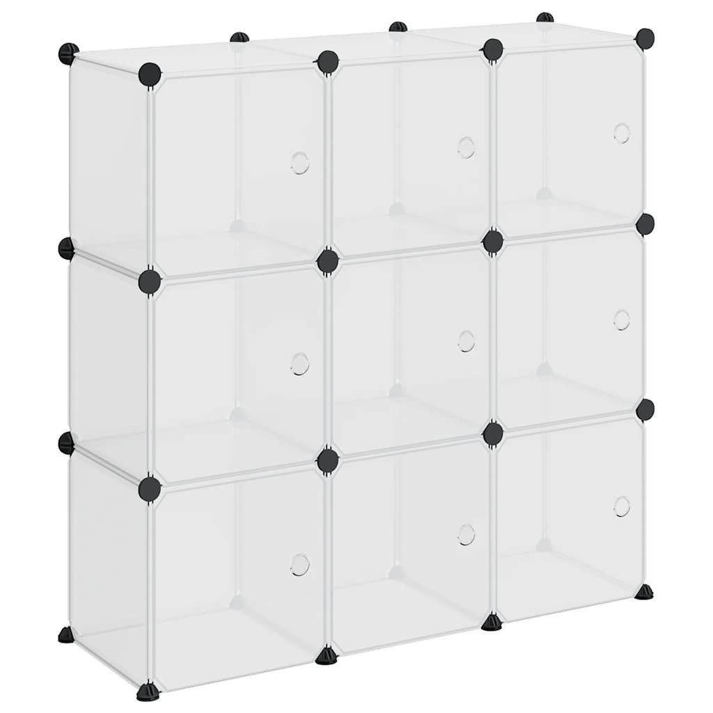 furnicato Regalwürfel Aufbewahrungswürfel-Organizer 94,5x31,5x94 cm Transparent, 1-tlg.