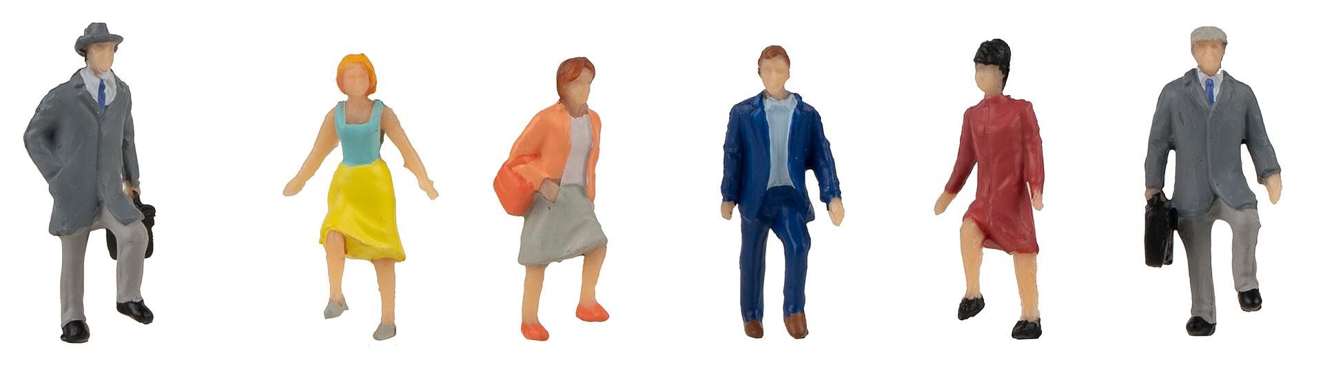 Faller Modelleisenbahn-Figur Faller H0 151626 Figuren-Set Treppensteigende Personen im Reisefie...