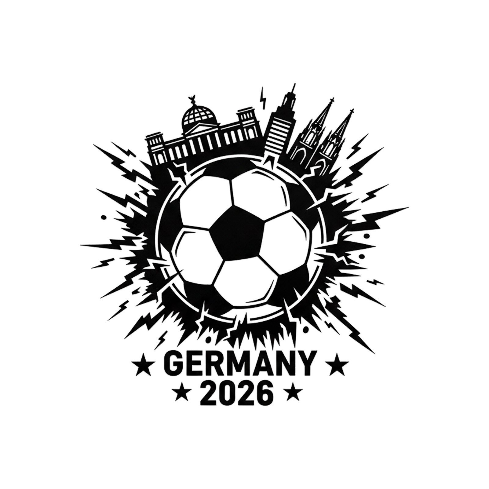 Jumpeak Wanddekoobjekt Deutschland 2026 WM Wanddeko,FIFA,Fußballkunst,Stadt Wahrzeichen Dekor, Metall, 4 Farben, WM-Souvenir, Fußballfan-Geschenk, 53×53cm