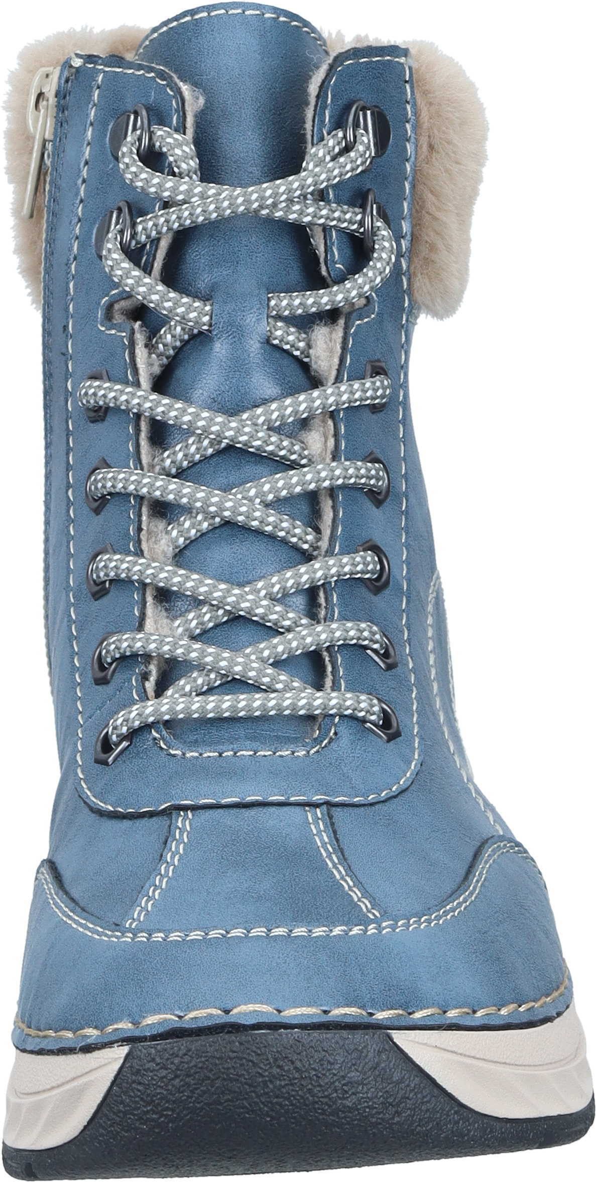 Rieker Stiefel Schnürstiefelette aus strapazierfähigem Synthetik