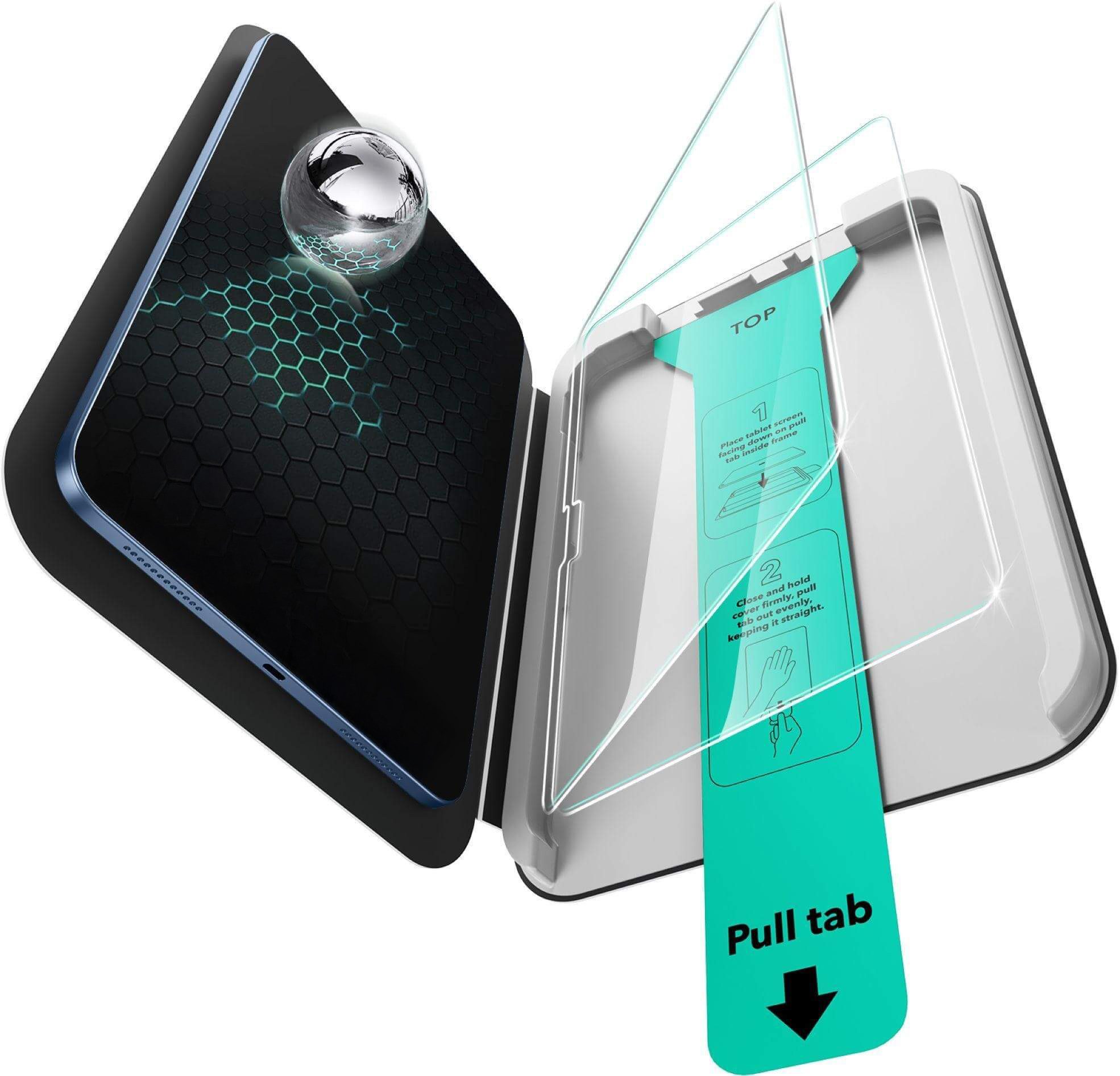 ESR Displayschutzglas Tempered-Glass Displayschutz für Apple iPad 11" (2025) / iPad 10,9" (2022), 2 Stück, 2er Pack, wasserabweisend, Kratzfest