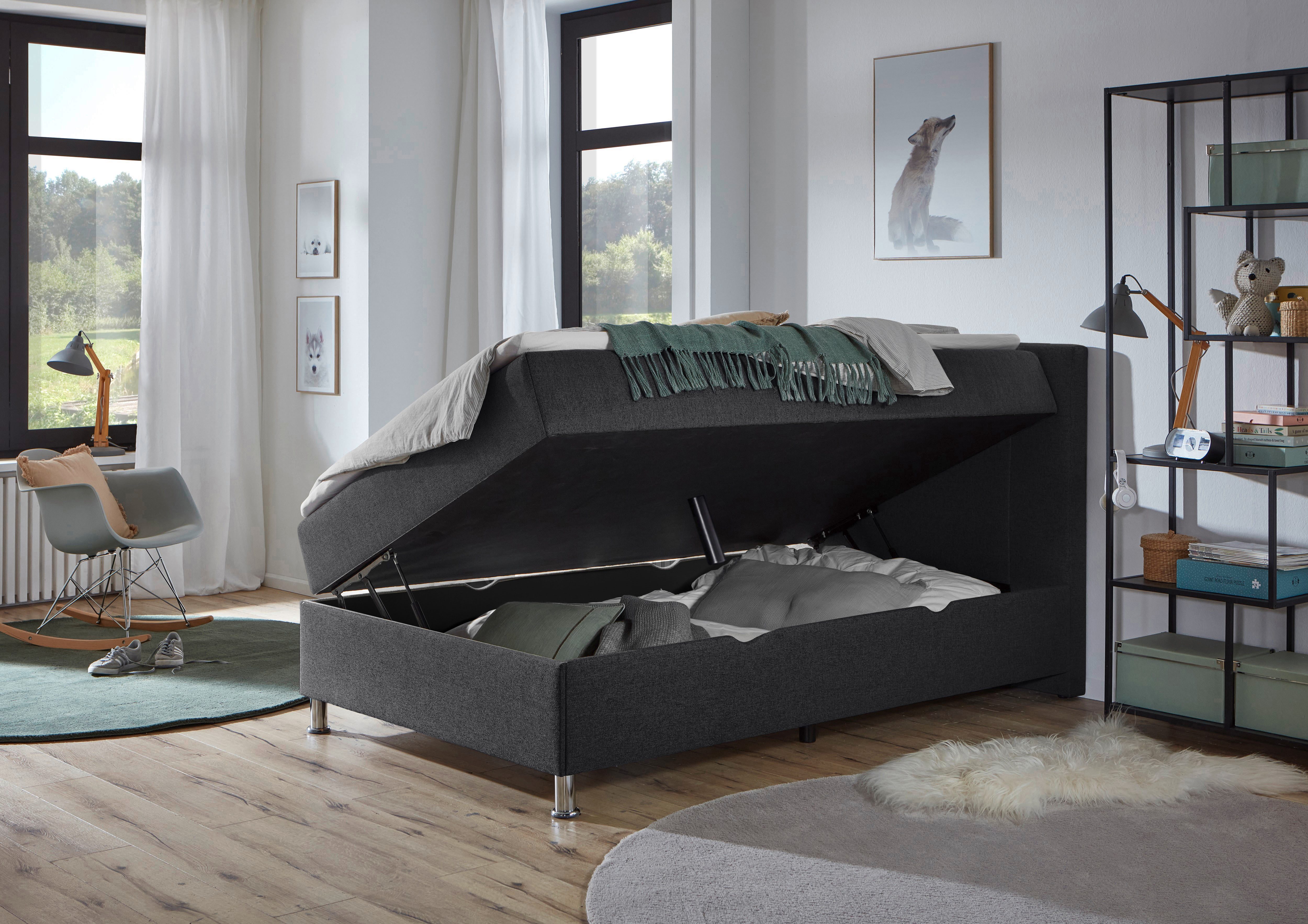 Home affaire Boxbett Escalon mit Bettkasten, inkl. Topper, erhältlich in der Breite 120x200cm