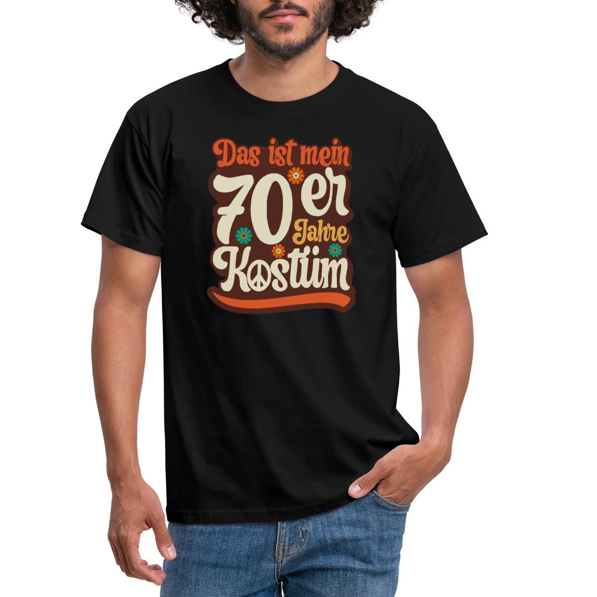 Spreadshirt T-Shirt 70er Jahre Kostüm Fasching Flower Power Peace Männer T- günstig online kaufen