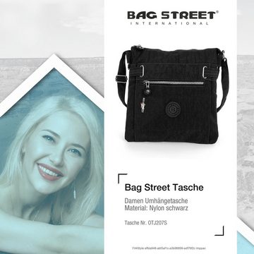 BAG STREET Umhängetasche Bag Street Damenhandtasche Umhängetasche (Umhängetasche), Umhängetasche Nylon, schwarz ca. 26cm x ca. 27cm