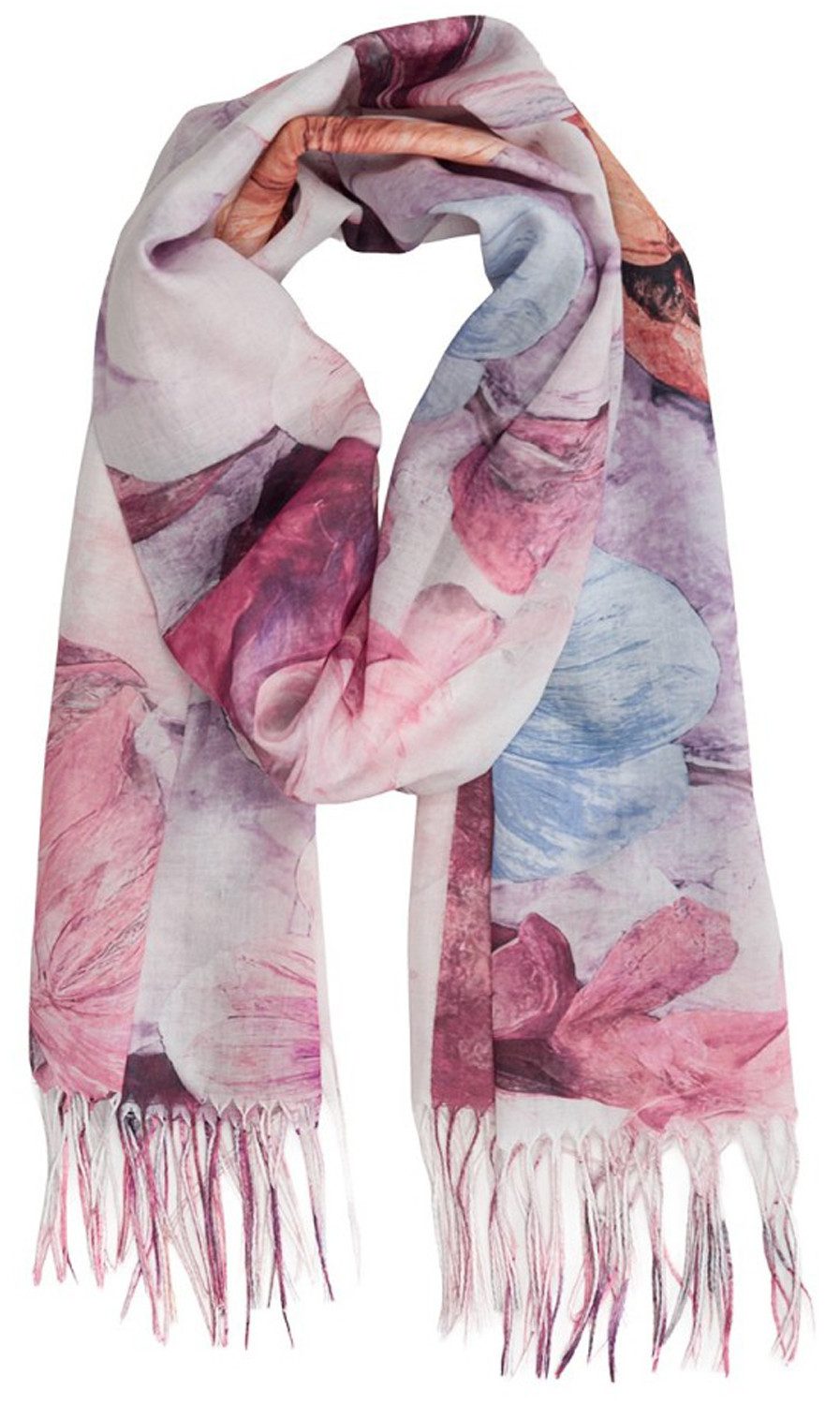 chic4home Schal Color Flow, (1-St. 1-teilig), sommerlicher Damen Schal mit buntem Muster