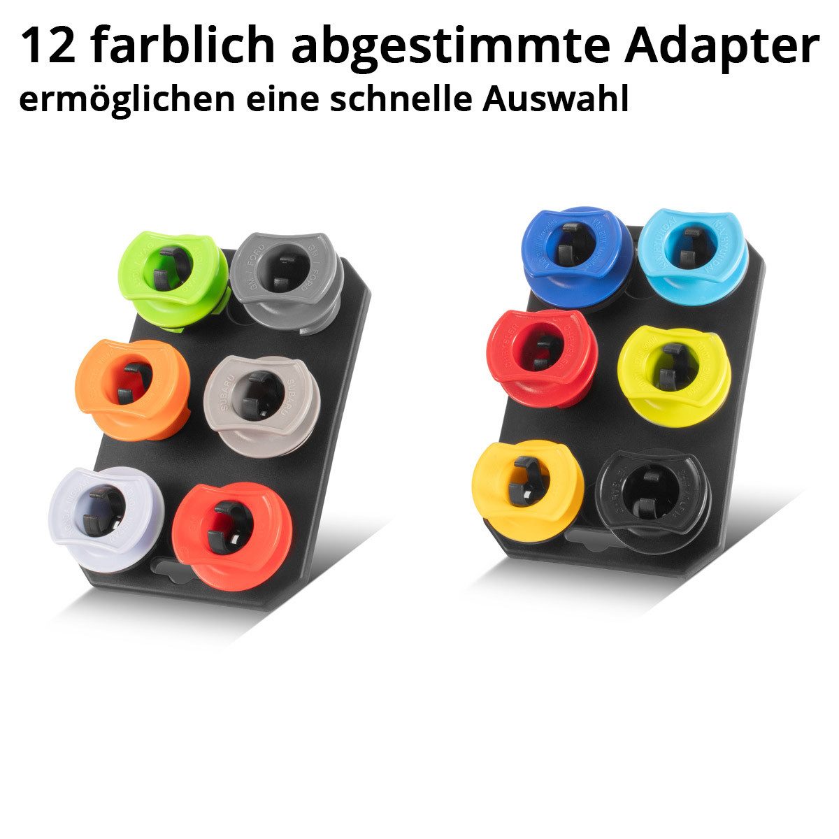 STAHLWERK Werkzeugset 18-teiliges Kfz-Öltrichter-Set mit Kfz-Adaptern, Trichtervolumen 1,5 L