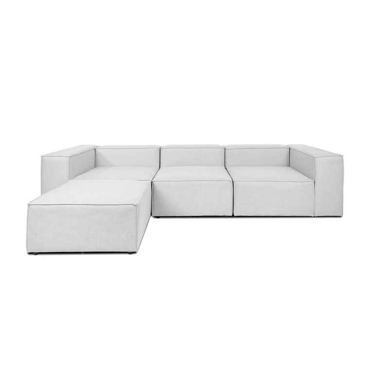 HOME DELUXE Sofa »Modulares Sofa VERONA«, Hellgrau, 327cm x 68cm x 207cm I Ecksofa Wohnlandschaft Modulsofa