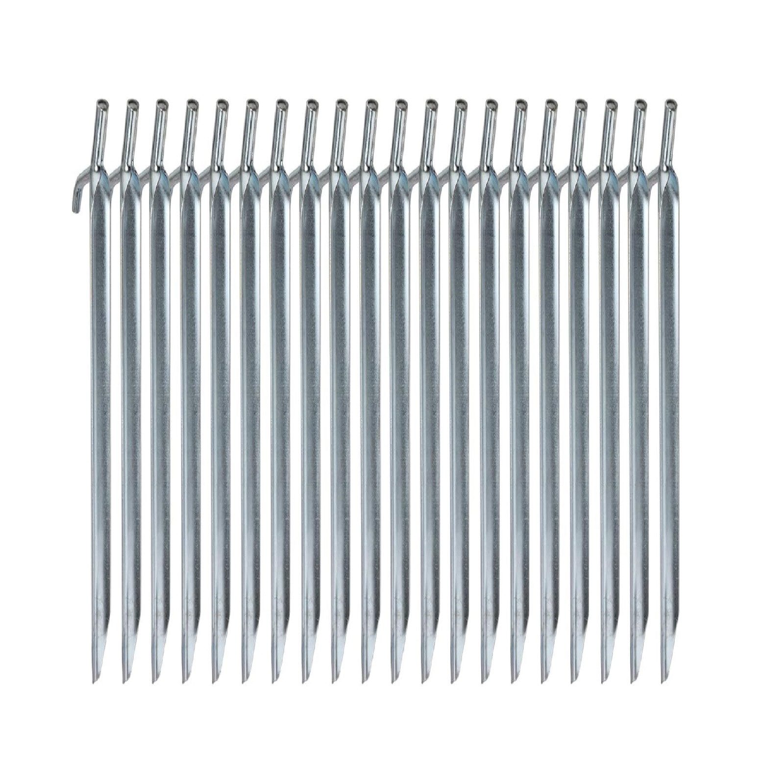 Youyijia Einbogenzelt Zeltnagel Stahl V-Profil Zelthering Erdnagel 20pcs für Camping