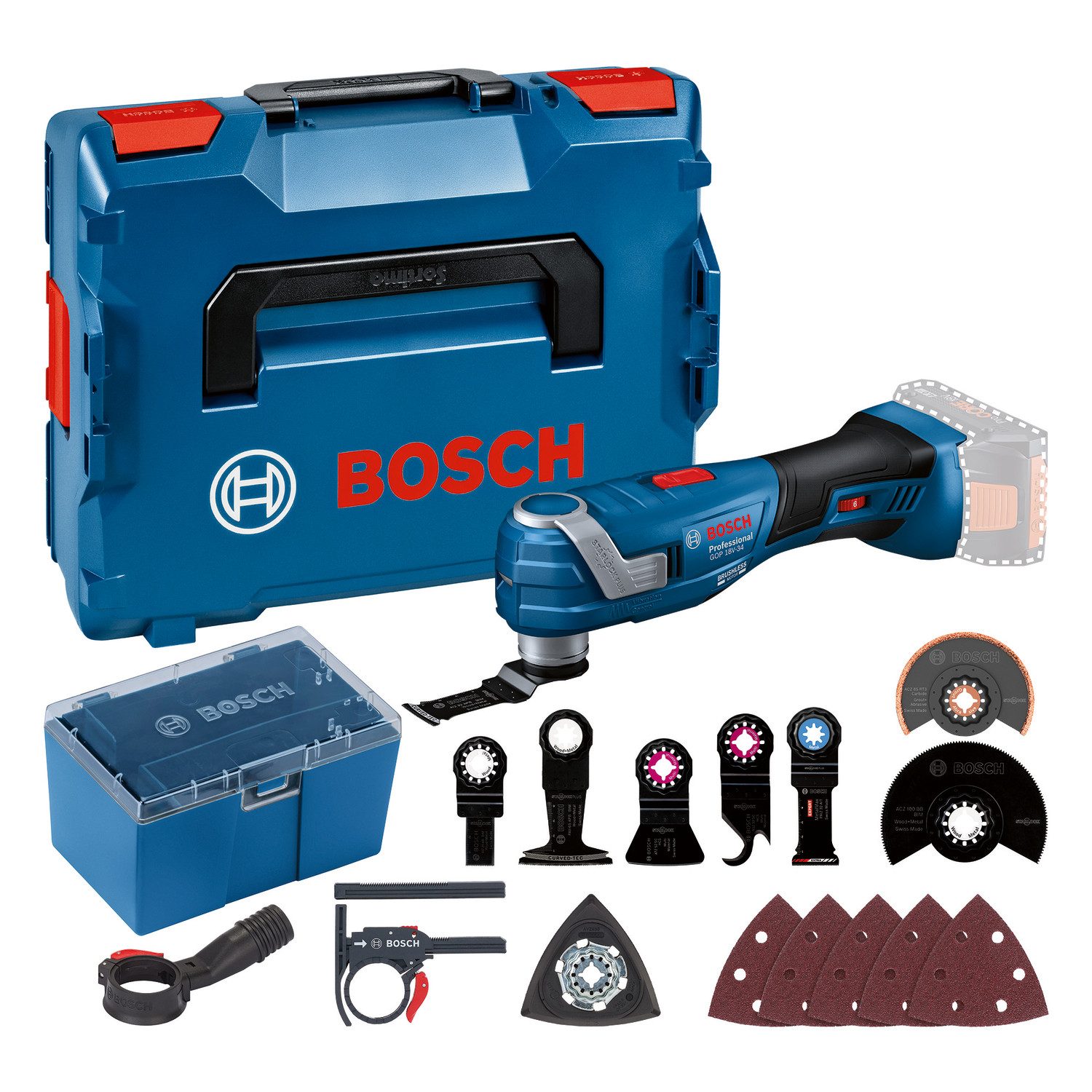 Bosch Professional Multischleifer »GOP 18V-34«, Starlock Tauchsägeblätter+Z günstig online kaufen