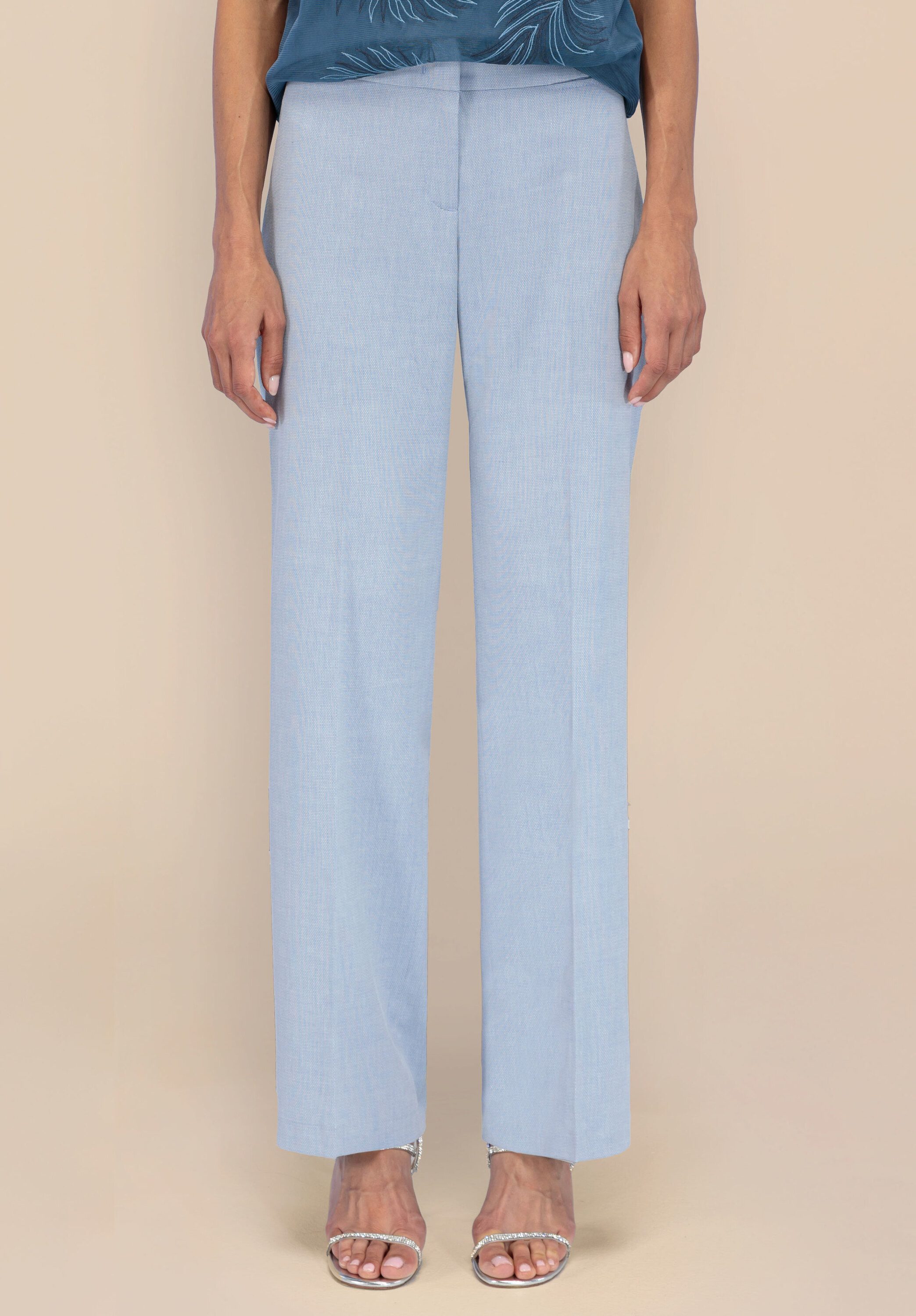 bianca Anzughose PARIGI in edlem Look in angesagtem Web-Muster