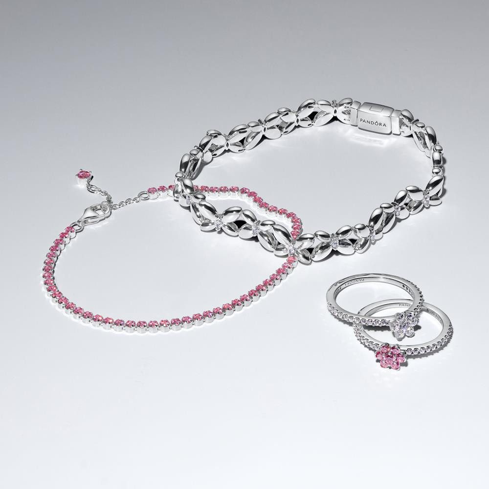 Pandora Fingerring PANDORA Sterlingsilber Damenring Blume, Timeless, Zirkonia