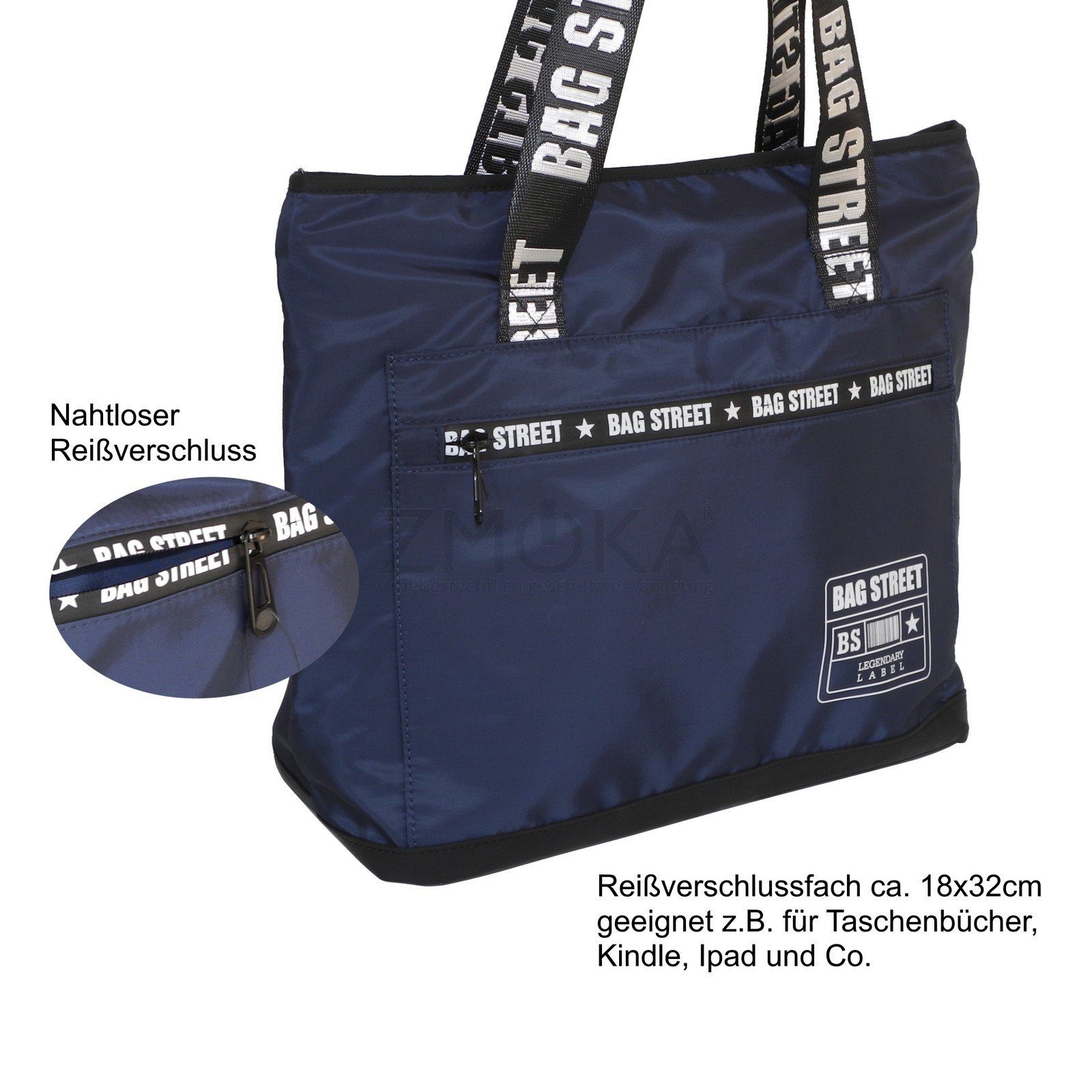 Navy Street leichter Bag Handtasche Schultertasche - Shopper Auswahl STREET Damen BAG Handtasche