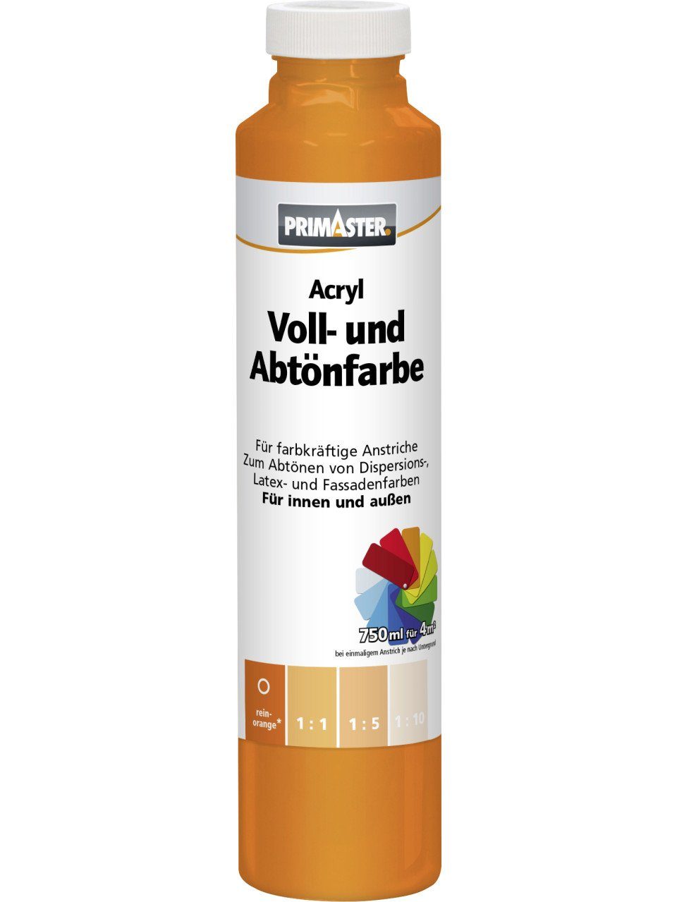 Primaster Vollton- und Abtönfarbe Primaster Voll- und Abtönfarbe 750 ml reinorange