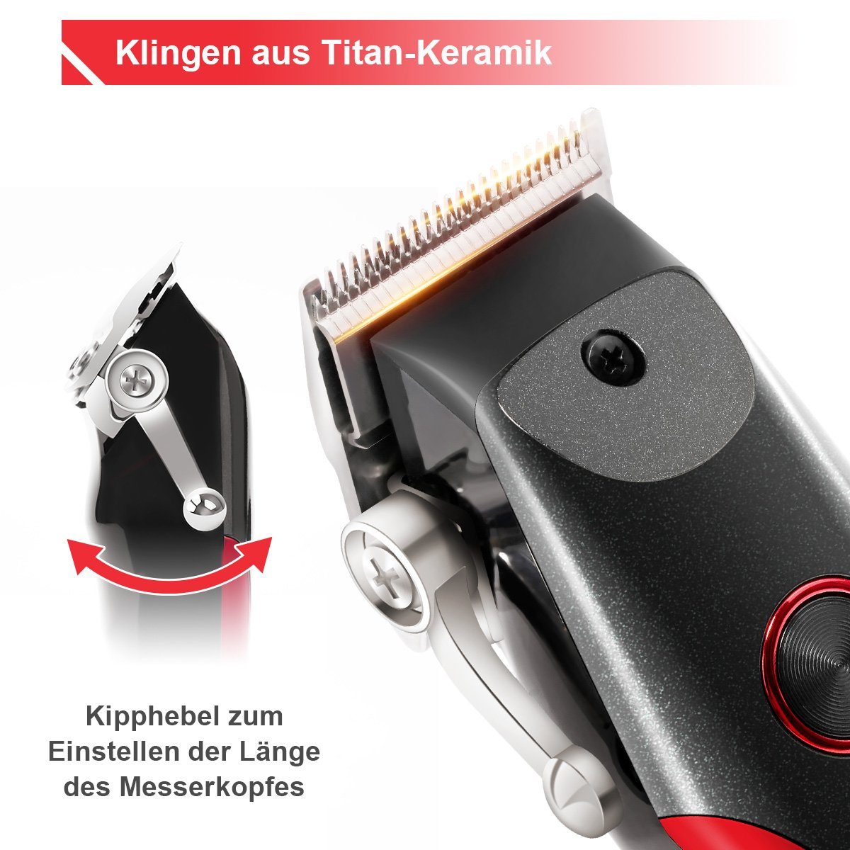 anzeige, Männer Akku Dual für mit & Laufzeit Voltage Bartschneider, Haarschneider LED LifeImpree 3h wiederaufladbarem
