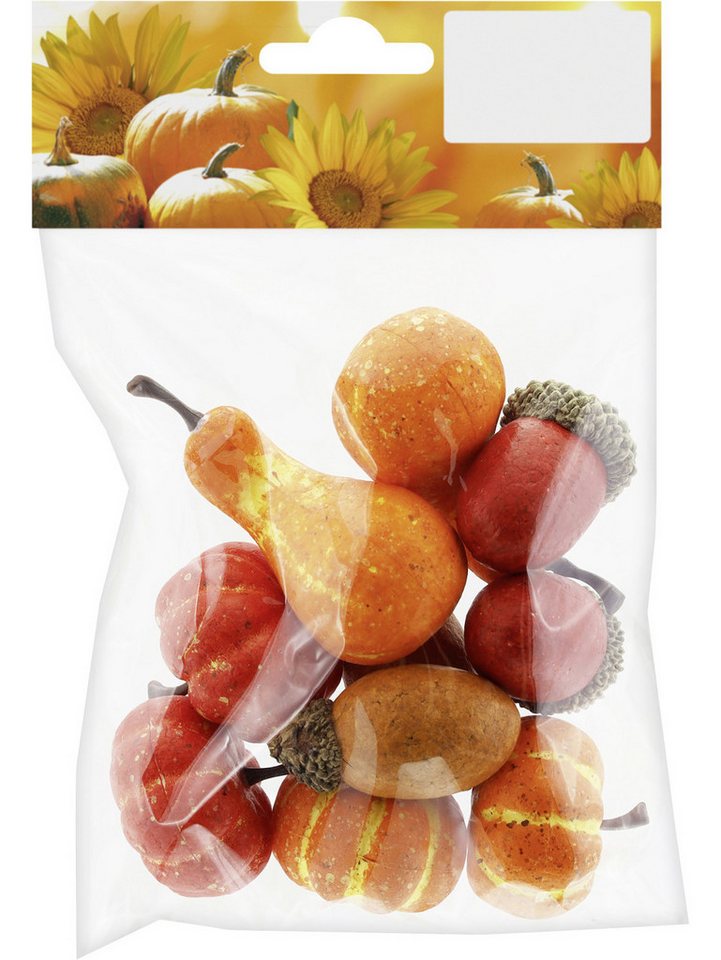 Rodermund Streudeko Herbstdekoration Styropor 10 teilig orange braun
