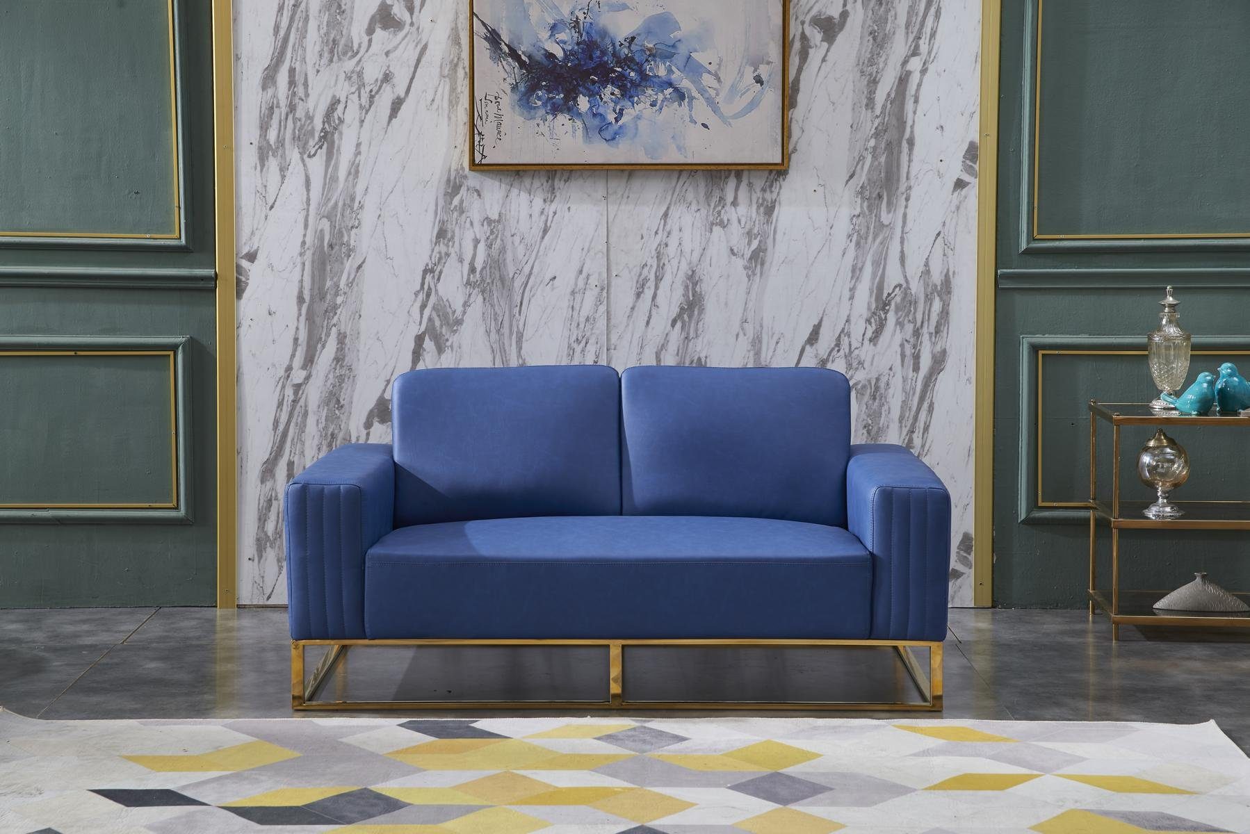 Sofa Couch Sofa in Sitzer Europe Design Möbel, Edles 2 Made JVmoebel Kunstleder Designer