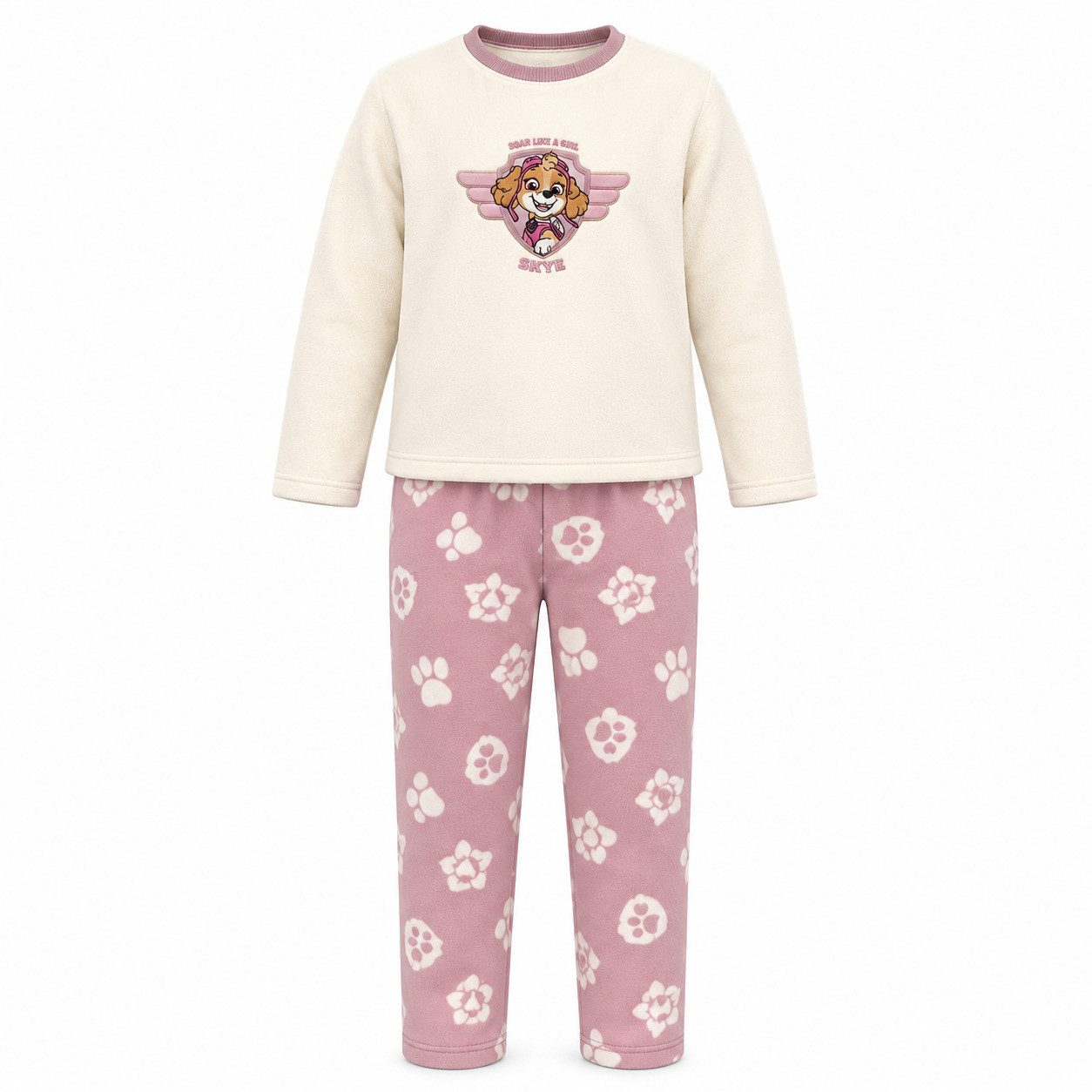 PAW PATROL Schlafanzug Paw Patrol Skye Kinder Mädchen Coral Schlafanzug Pyjama Gr. 98-116