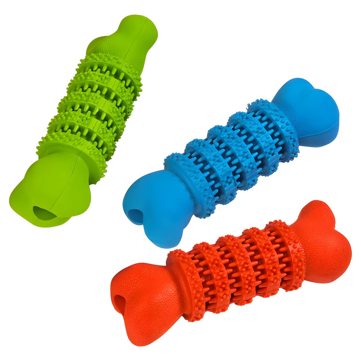 Spielknochen Hundespielzeug Dental Knochen Vollgummi