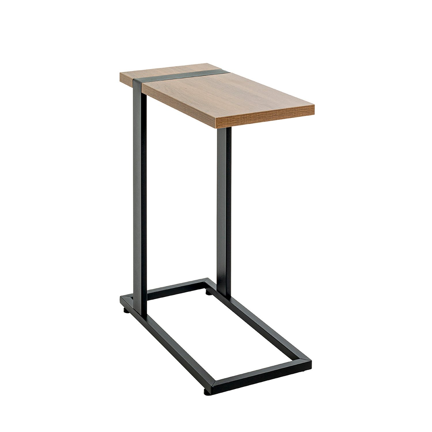 Beistelltisch Beistelltisch eiche schwarz-Sofatisch Spanplatte-B 24 x H 64 x T 49 cm