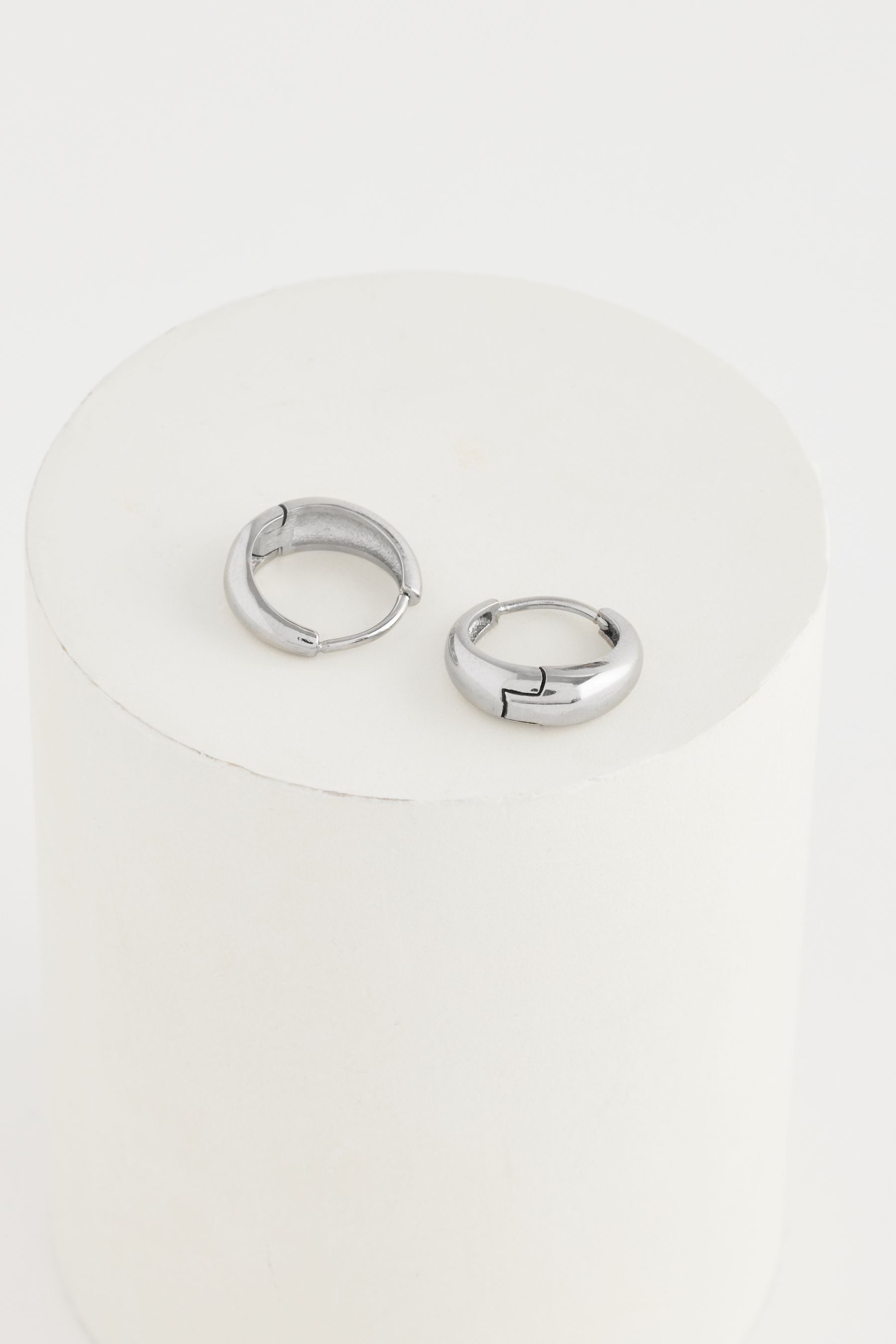 Next Paar Creolen Wasserdichte Huggie Creolen aus Edelstahl (1-tlg)